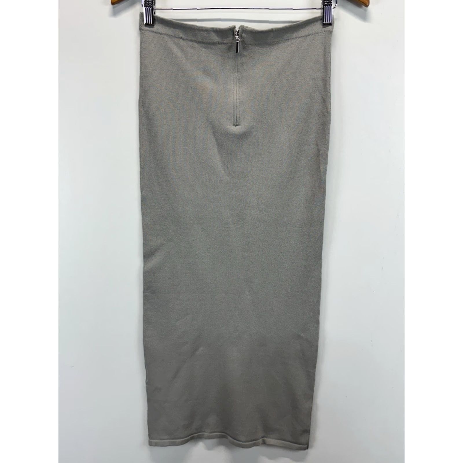 Zara Zara Knit Maxi Pencil Skirt Women’s M Grey Stretch Casual Hipster Minimalist Skirt Regular Long Womens Size 32" / US 10 / IT 46 - 3 Thumbnail