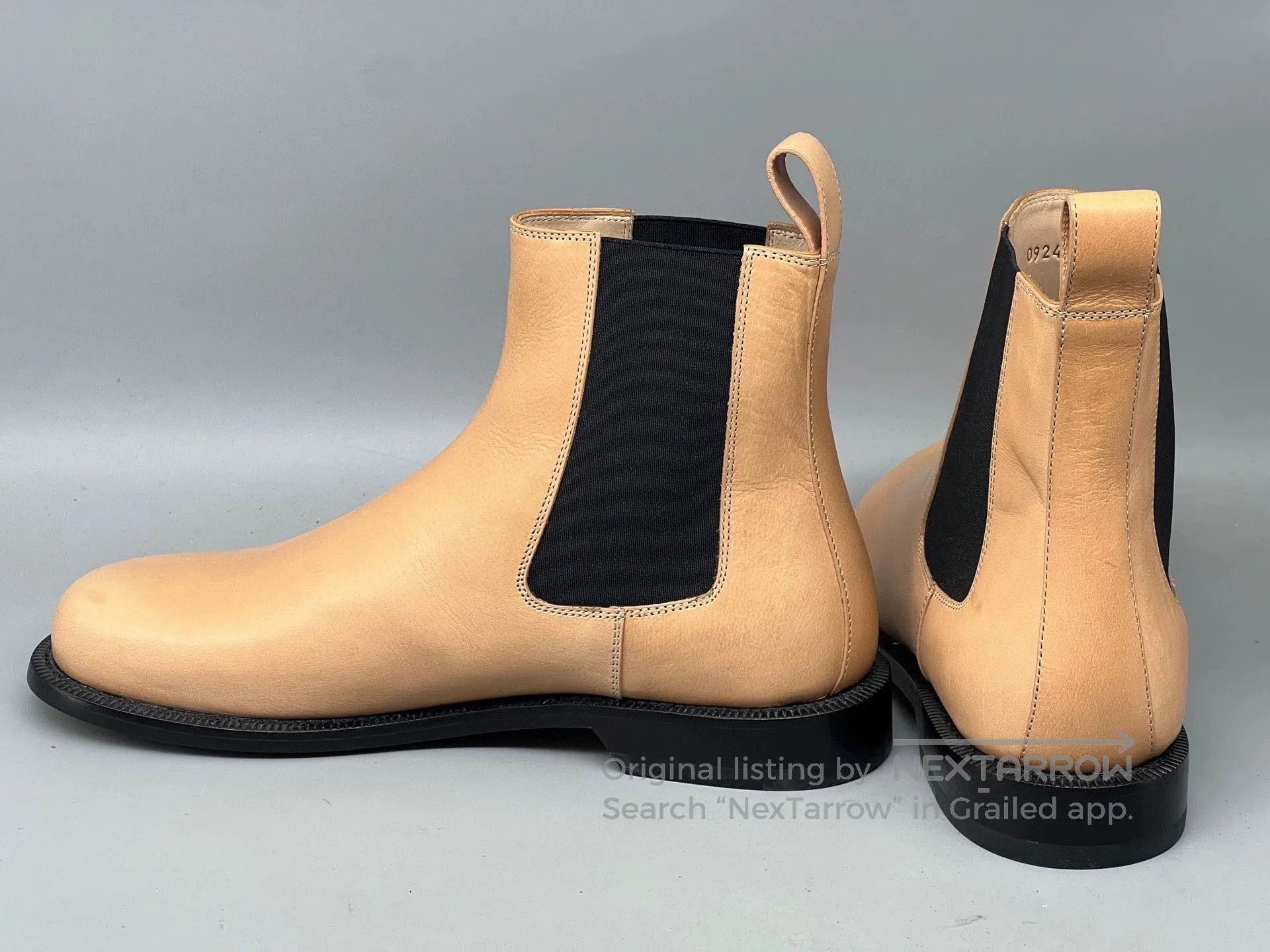 Loewe beige leather chelsea boots for men. Size US 9 / EU 42 - 3 Thumbnail