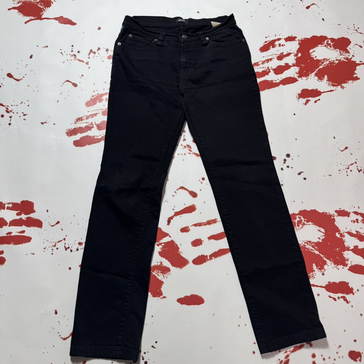 Versace × Versace Jeans Couture × Vintage vintage 90s versace jeans couture big logo Size 29" - 4 Thumbnail
