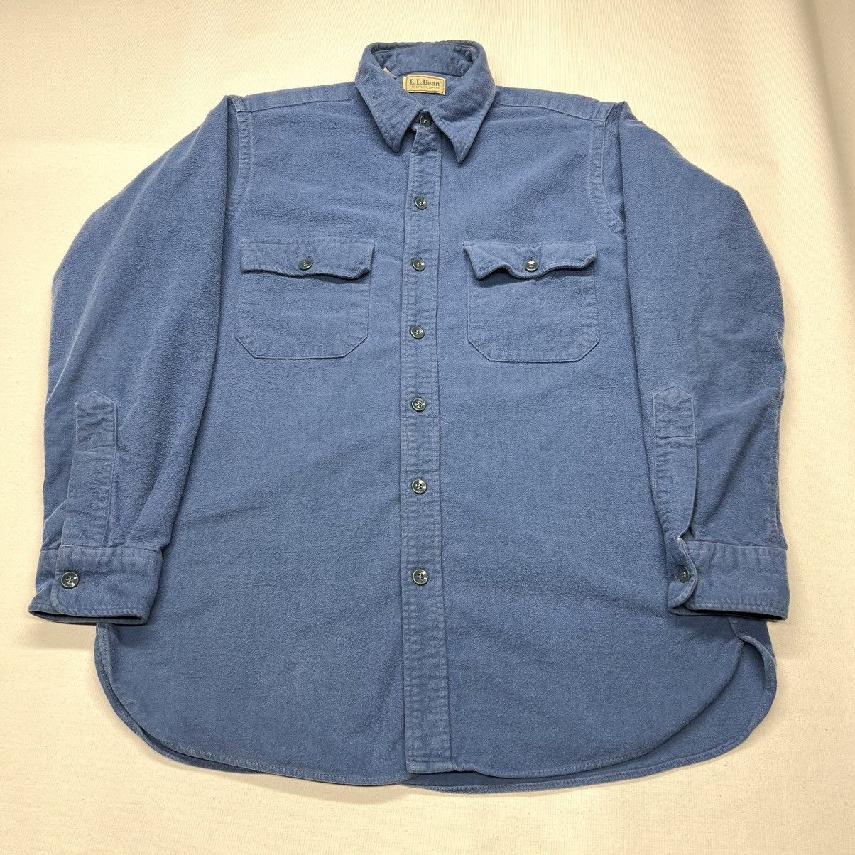 L.L. Bean × Vintage VTG LL Bean Flannel Shirt Blue Chamois Cloth Button Up Retro Size US M / EU 48-50 / 2 - 1 Thumbnail