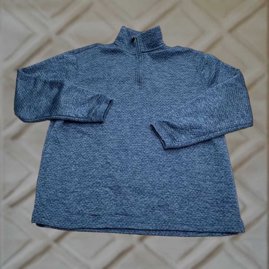 Haggar Haggar Cool 180 Pro Quilted Jacket Mens Medium Blue 1/4Zip High Neck Outdoor Size US M / EU 48-50 / 2 - 1 Thumbnail