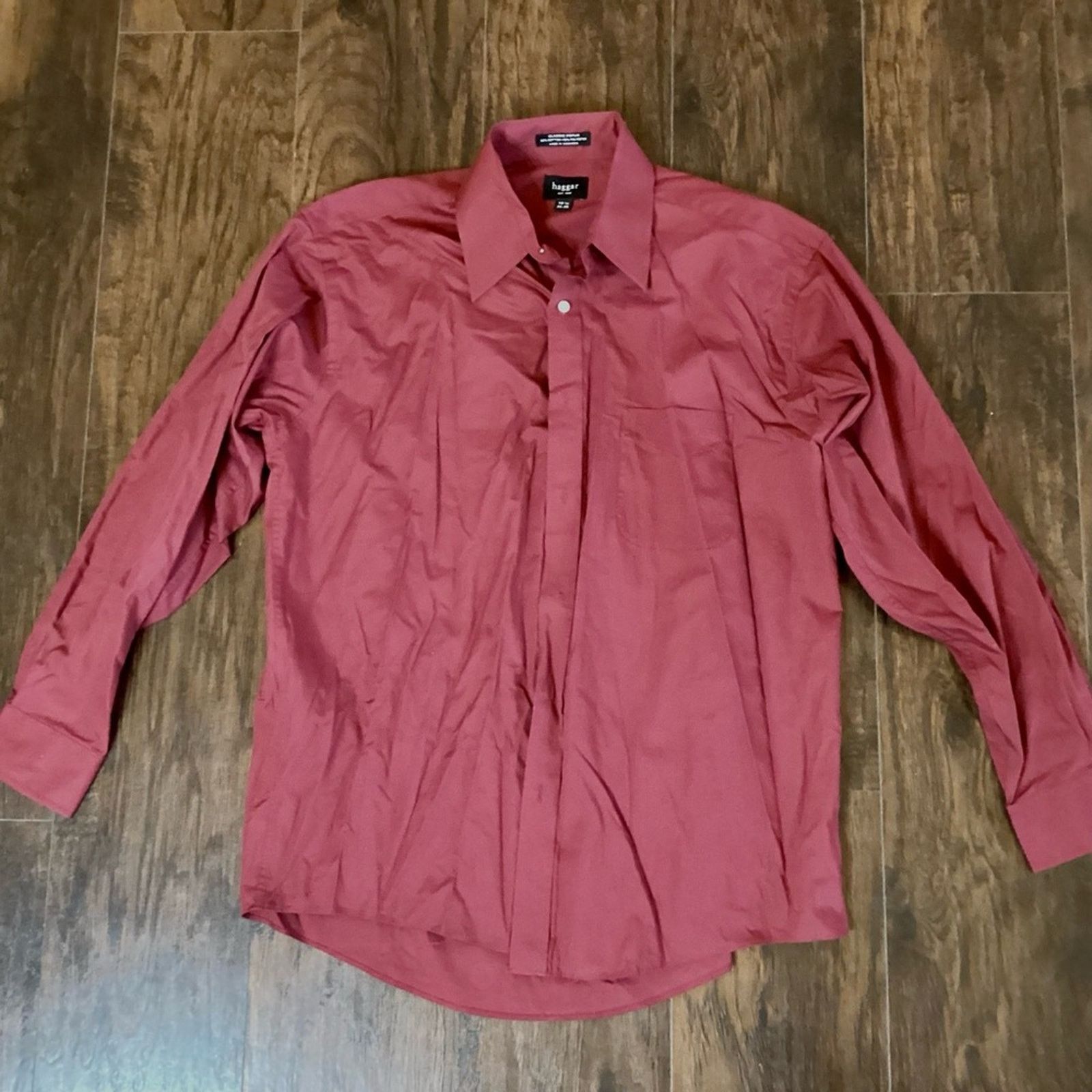 Haggar Haggar Classic Poplin Button Down Size US M / EU 48-50 / 2 - 2 Thumbnail