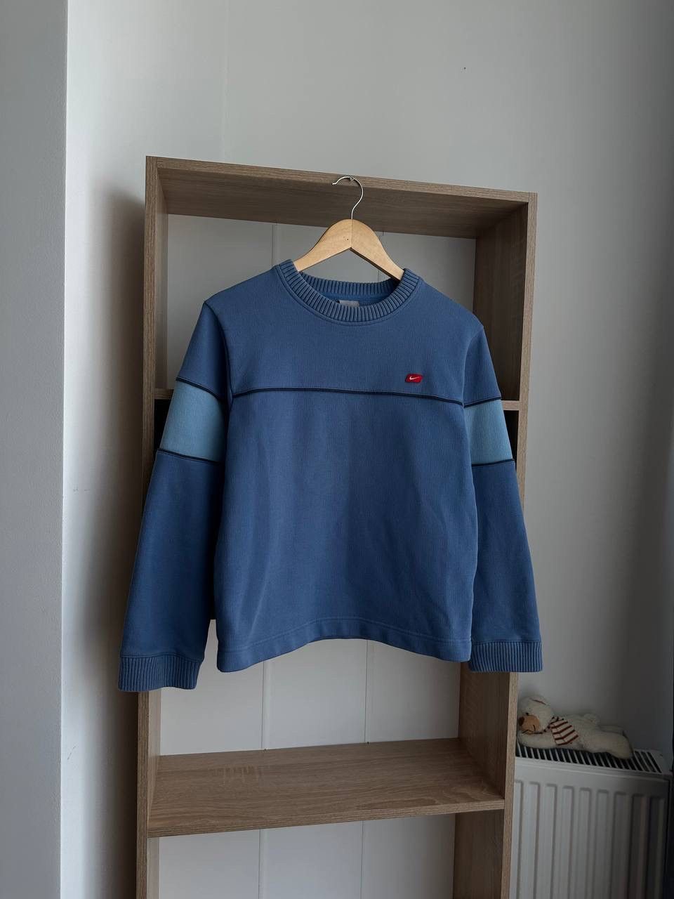 Nike × Nike ACG × Vintage Vintage Nike Blue Big Logo Sweater Size US XS / EU 42 / 0 - 4 Thumbnail