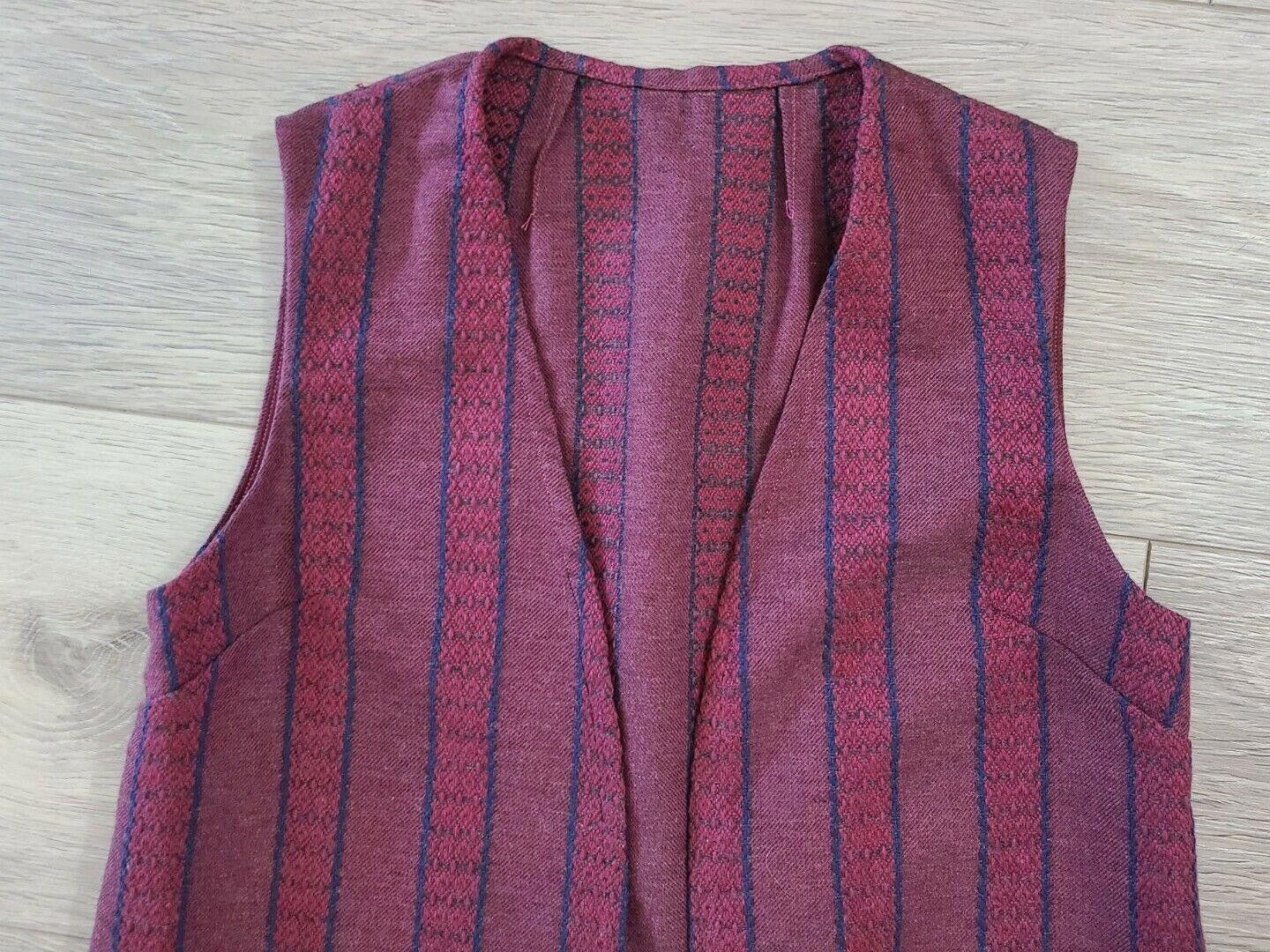 Designer Vintage 1960s Long Vest Hippie Blow Mod Retro Small Medium Size M / US 6-8 / IT 42-44 - 3 Thumbnail