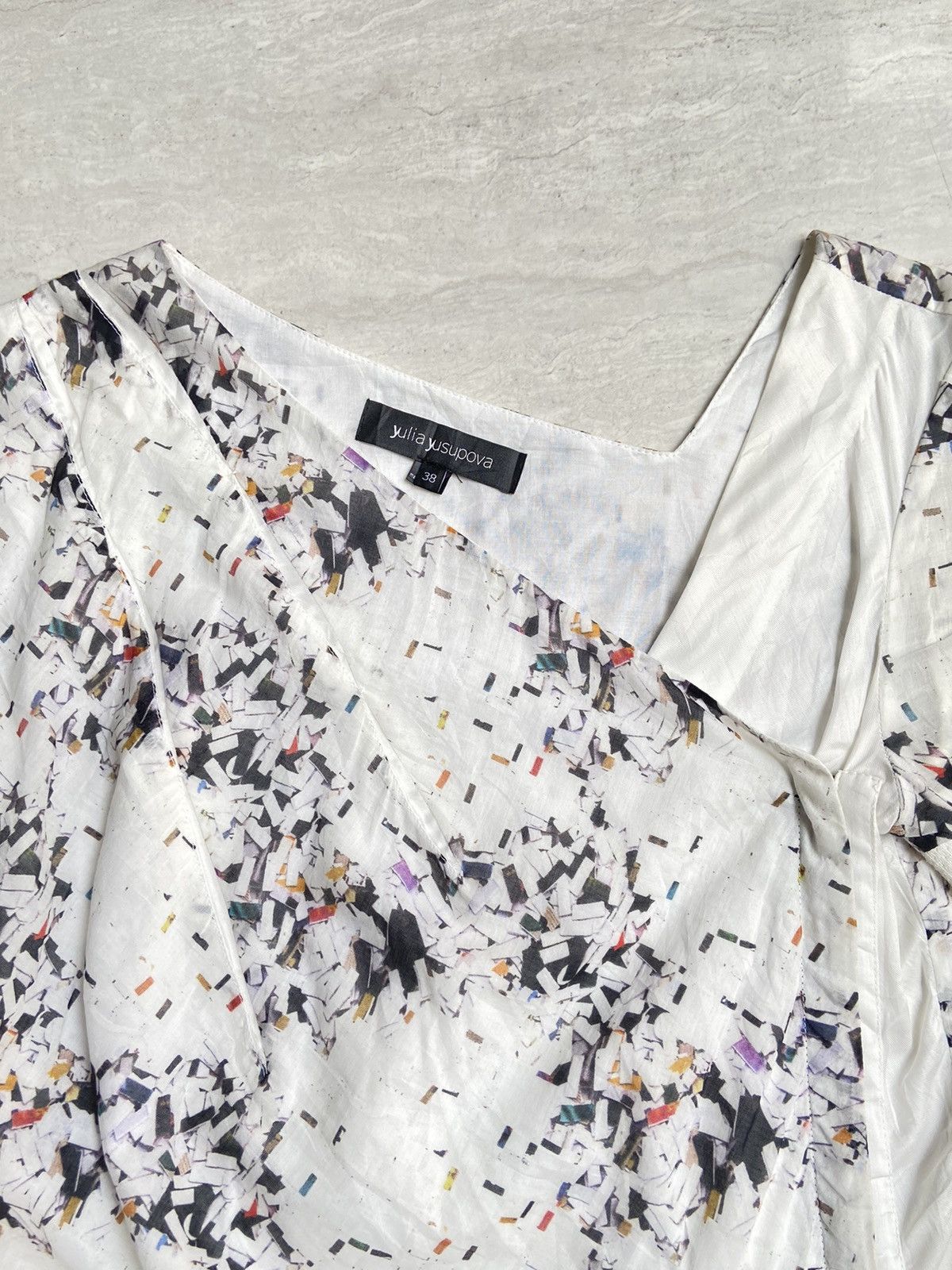 Designer × Japanese Brand YULIA YUSUPOVA White Motive Dress Size XS / US 0-2 / IT 36-38 - 10 Thumbnail