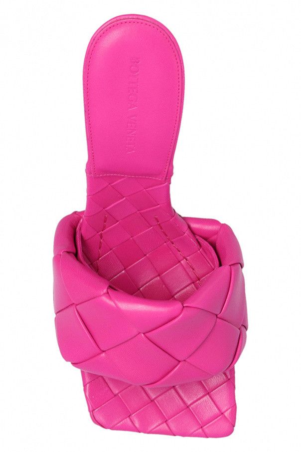 Bottega Veneta o1mle0325 Lido Mule Sandals Magnolia in Fuchsia Size US 10 / IT 40 - 6 Thumbnail