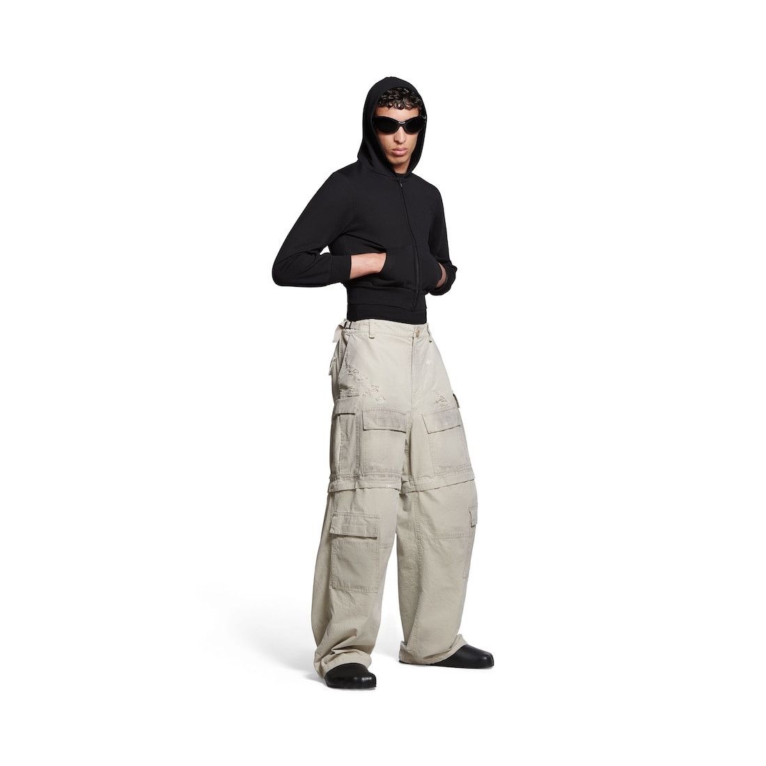 Balenciaga o1bcso1str0425 Large Cargo Pant in Beige Size US 28 / EU 44 - 1 Thumbnail