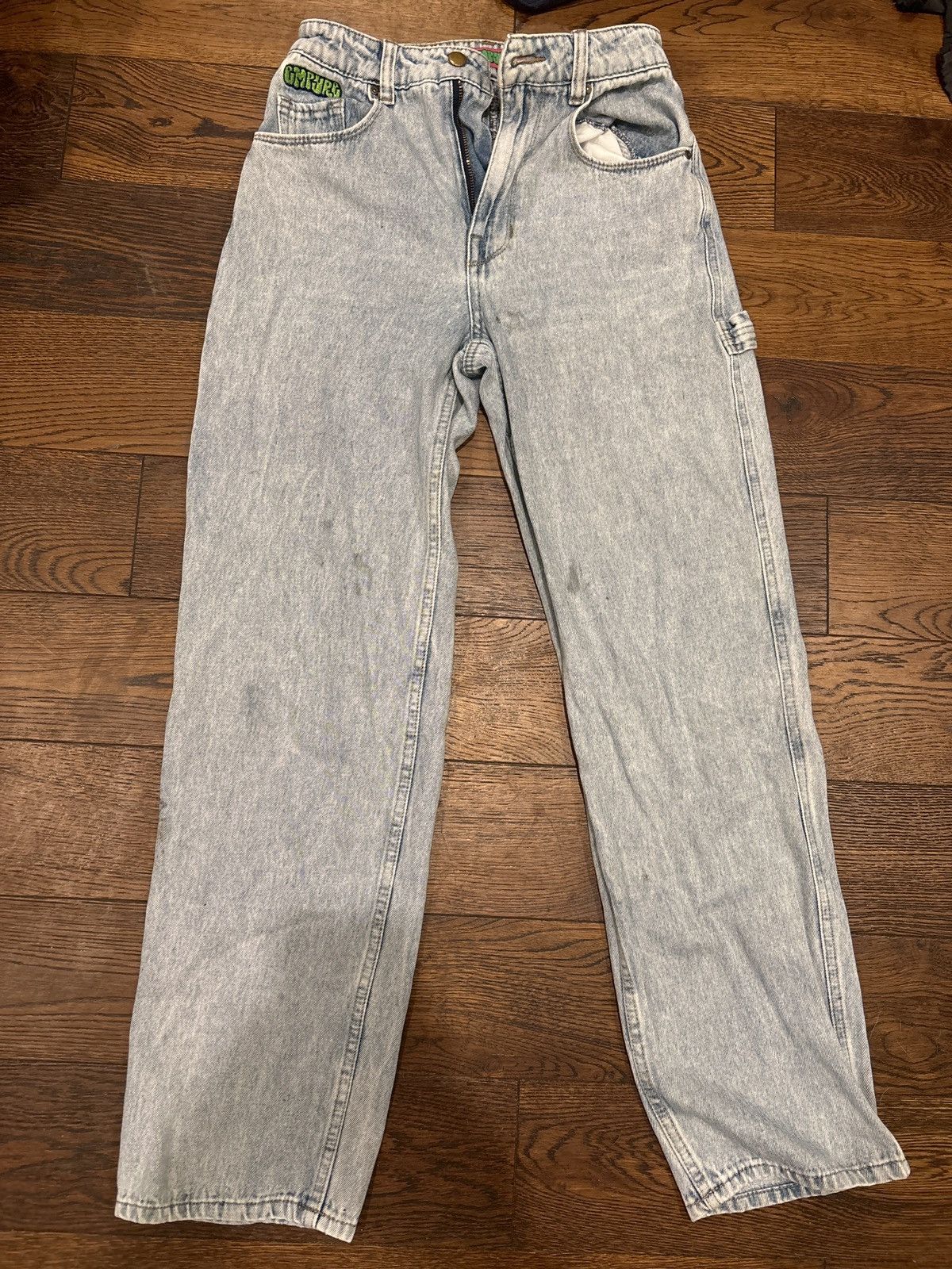 Zumiez Light Washed Baggy Wide Legged Jeans Size 27" / US 4 / IT 40 - 3 Thumbnail