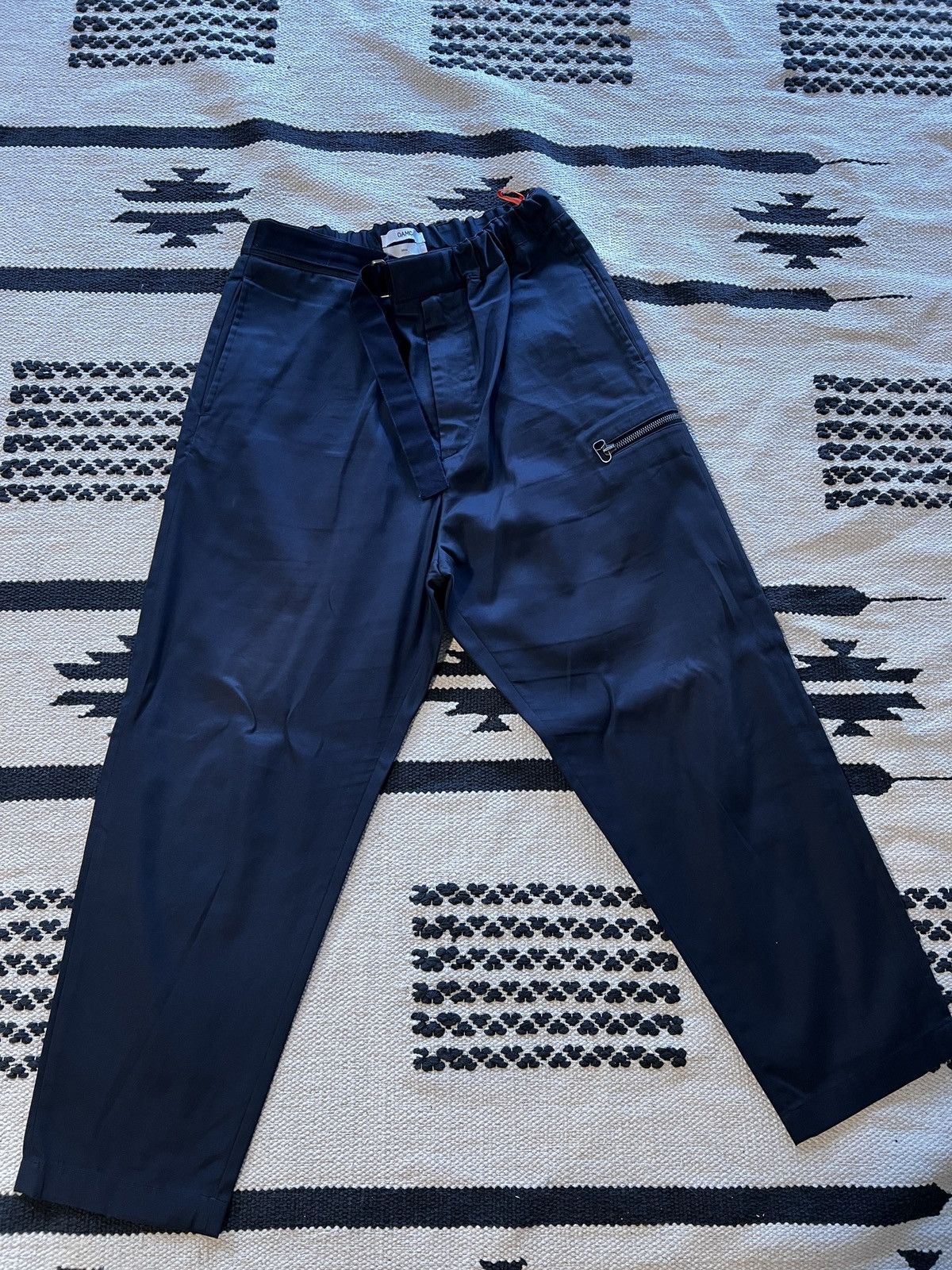 OAMC OAMC NAVY BELTED CROP TROUSERS/PANTS Size US 32 / EU 48 - 3 Thumbnail