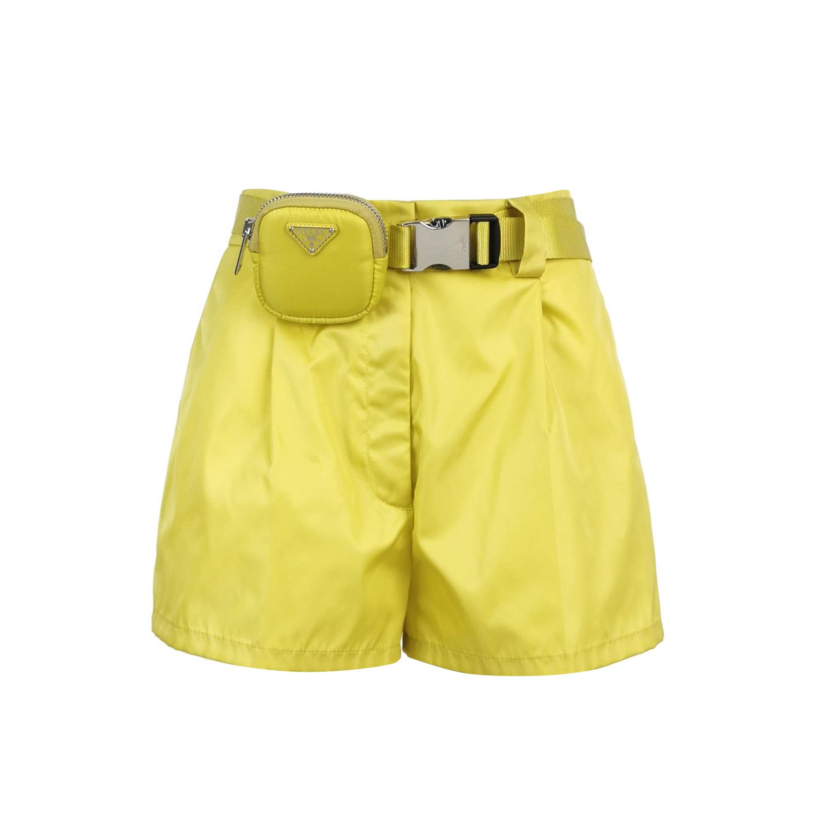 Prada Prada Yellow Belted Shorts with Pouch - dmc Size 40" / US 18 - 1 Thumbnail
