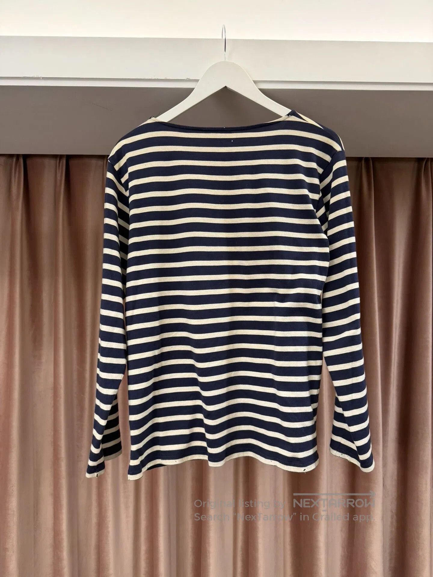 Saint Laurent Paris Saint Laurent Navy Striped Tee. Size US M / EU 48-50 / 2 - 2 Thumbnail