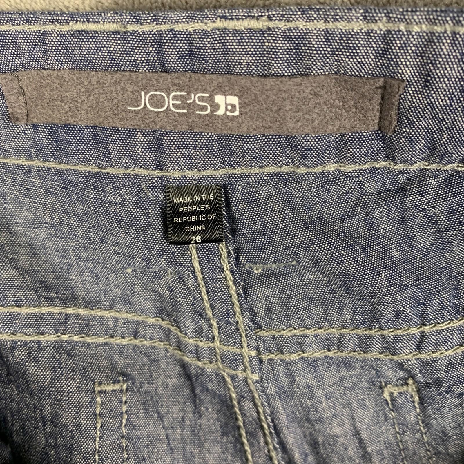 Designer Joes Jeans Chambray Wide Leg Trouser Pants Sz 30x30 (372) Size 26" / US 2 / IT 38 - 11 Thumbnail