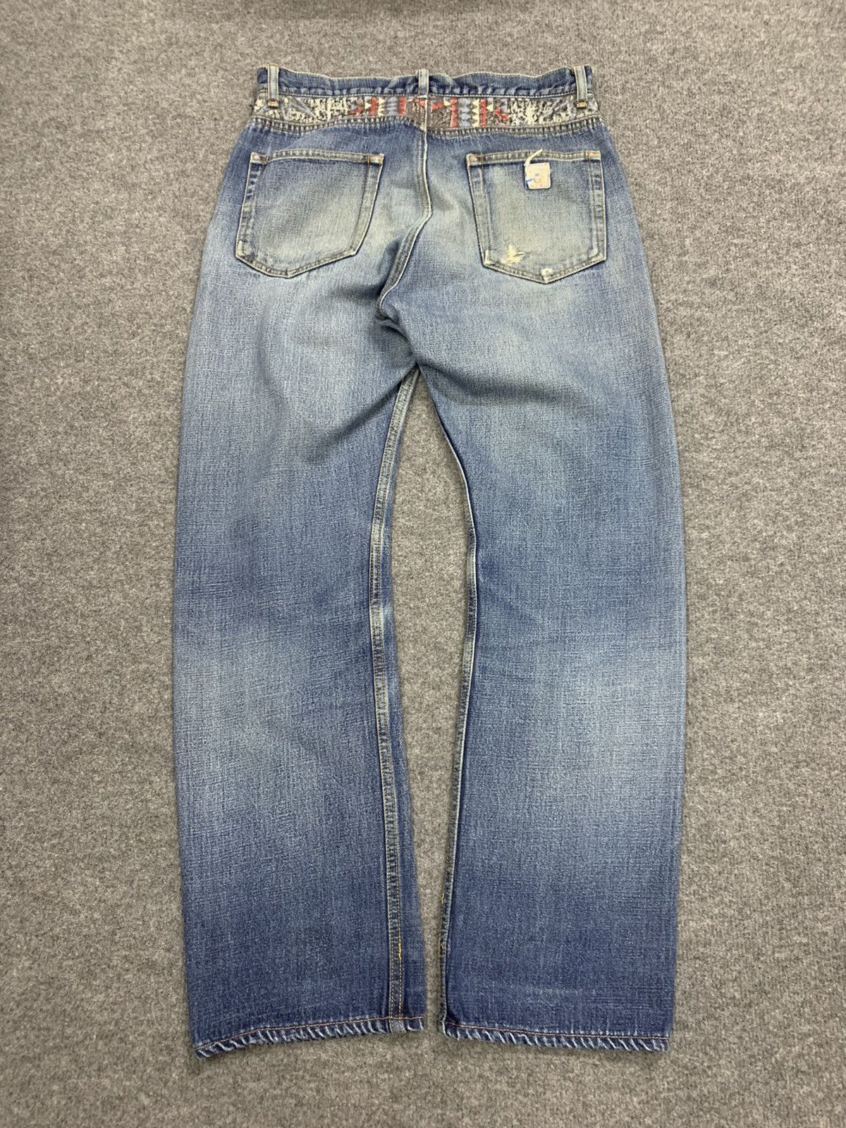 14th Addiction DISTRESSED GDC SELVEDGE DENIM & NICE FADED. Size US 31 - 2 Thumbnail