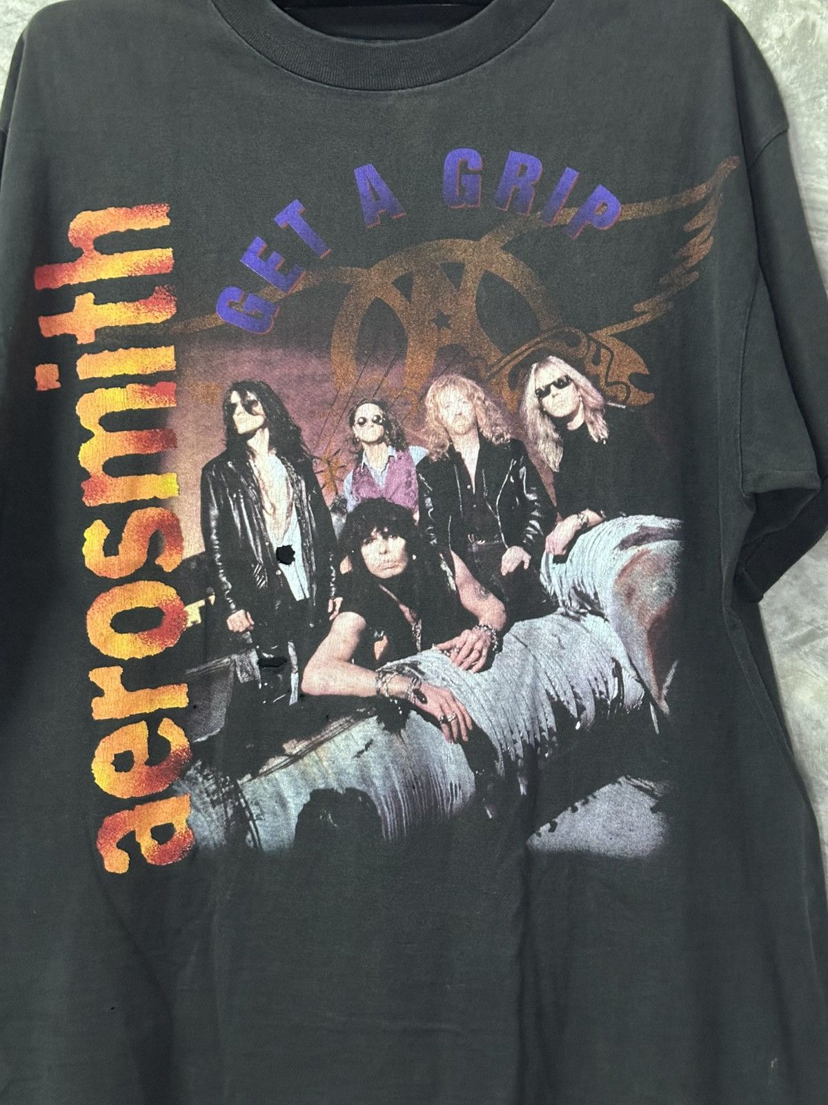 Other Vintage 1994 Aerosmith Get A Grip Tour XL Faded Distressed Size US XL / EU 56 / 4 - 2 Thumbnail