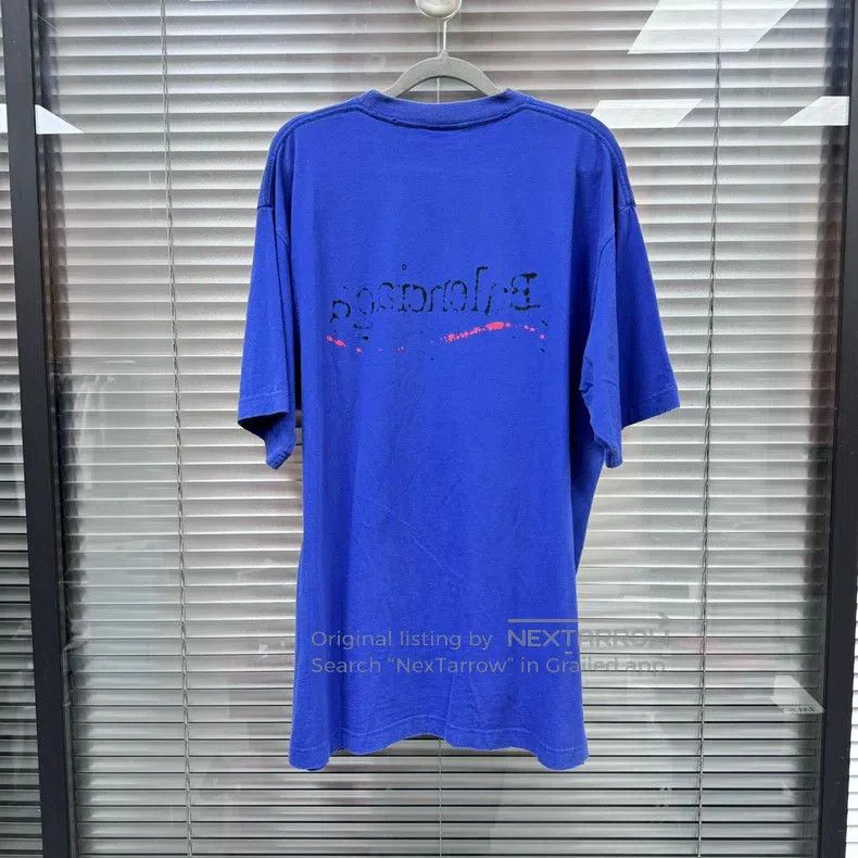 Balenciaga Balenciaga Dark Blue Coke Wave Lettering Size US XS / EU 42 / 0 - 2 Thumbnail