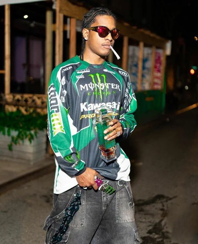 A$AP Rocky Grail Kawasaki Monster Energy Asap Rocky Jersey longslive Size US L / EU 52-54 / 3 - 18 Thumbnail