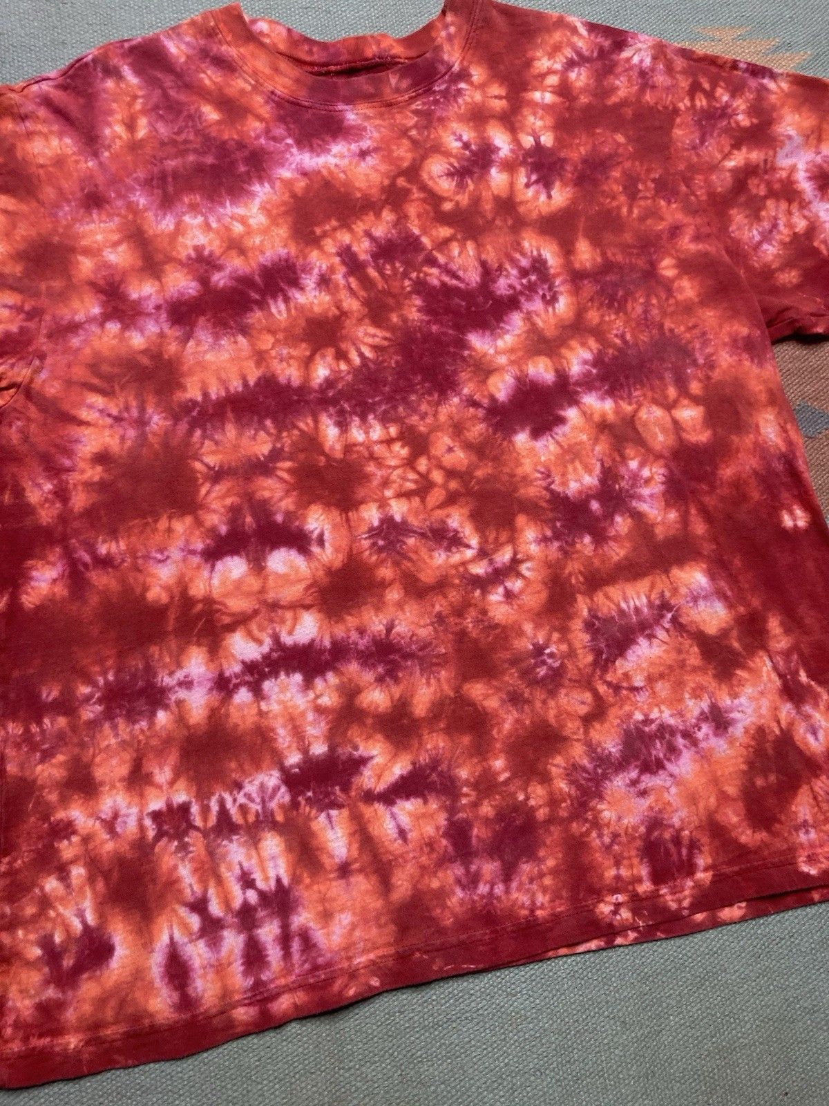 Vintage Vtg tie dye t shirt cotton sunburst hippie fractal adult XL Size US XL / EU 56 / 4 - 2 Thumbnail