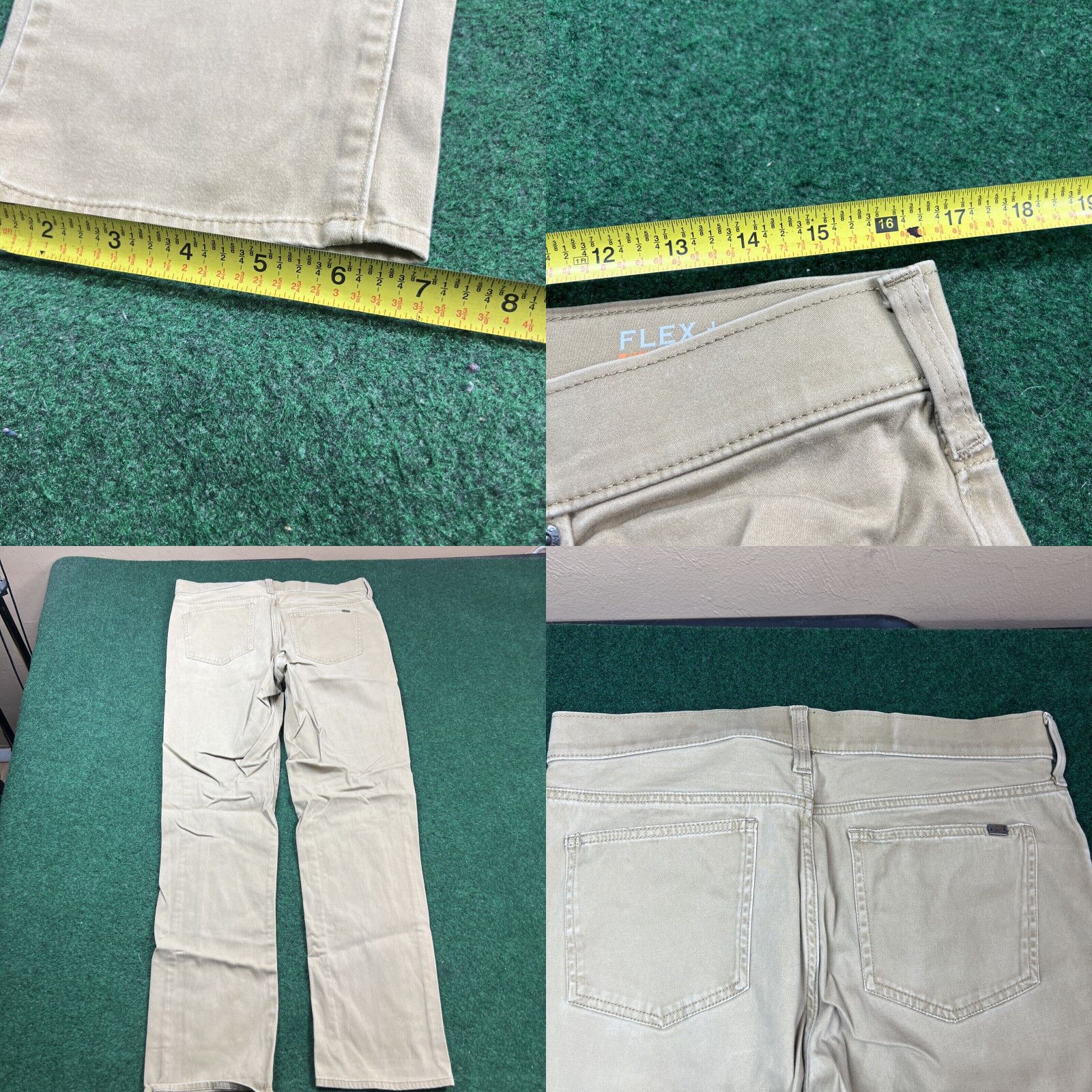 Marcs Marc Anthony Flex + Slim Straight Mens Khaki Pants Sz 32x32 Size US 32 / EU 48 - 8 Thumbnail