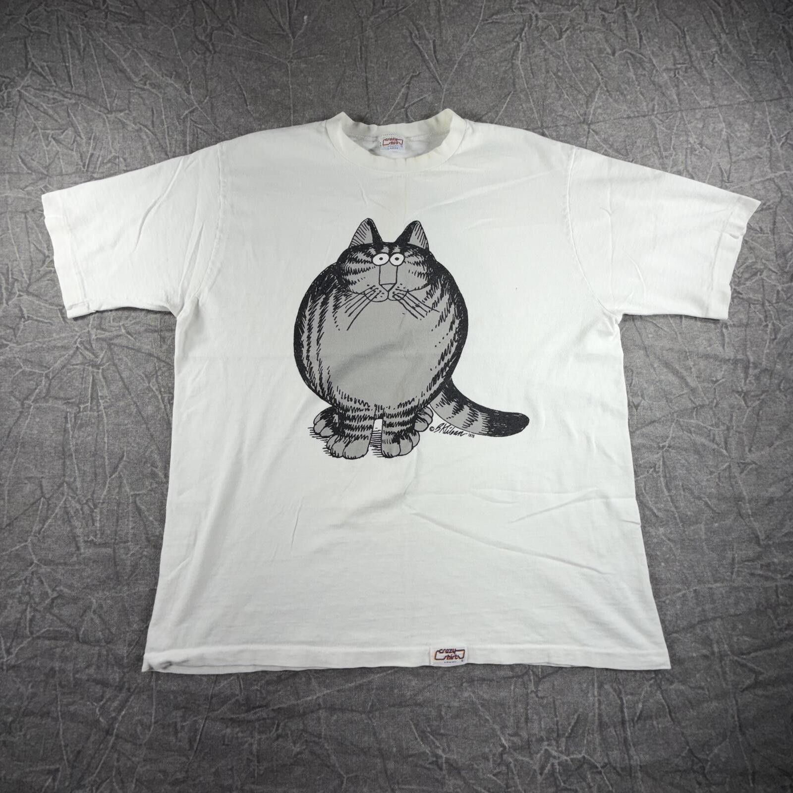 Other Crazy Shirt Shirt Men's L White Vintage 1978 Cat Print Size ONE SIZE - 1 Thumbnail