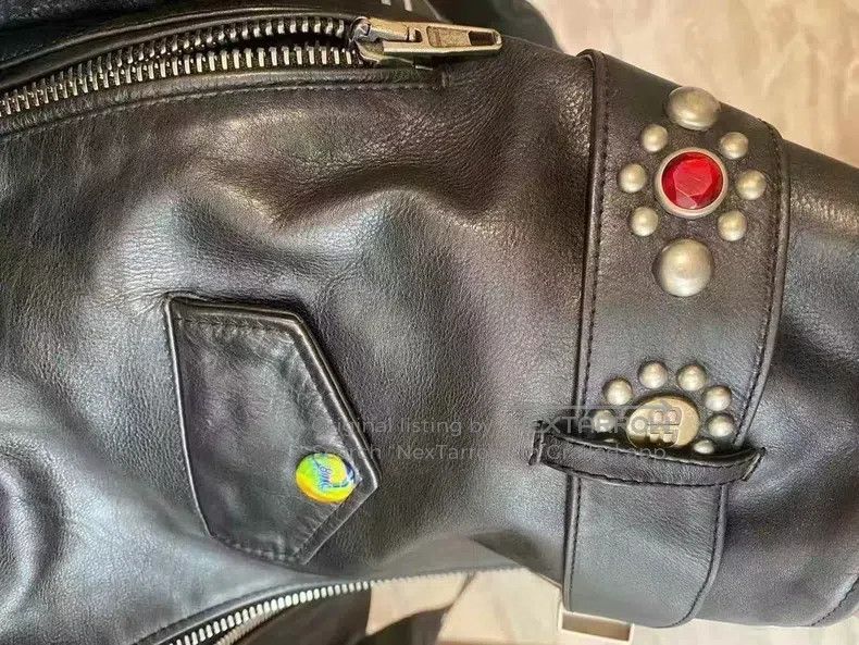 Balenciaga Balenciaga Arm Logo Back Patch Distressed Leather Jacket Size US S / EU 44-46 / 1 - 5 Thumbnail