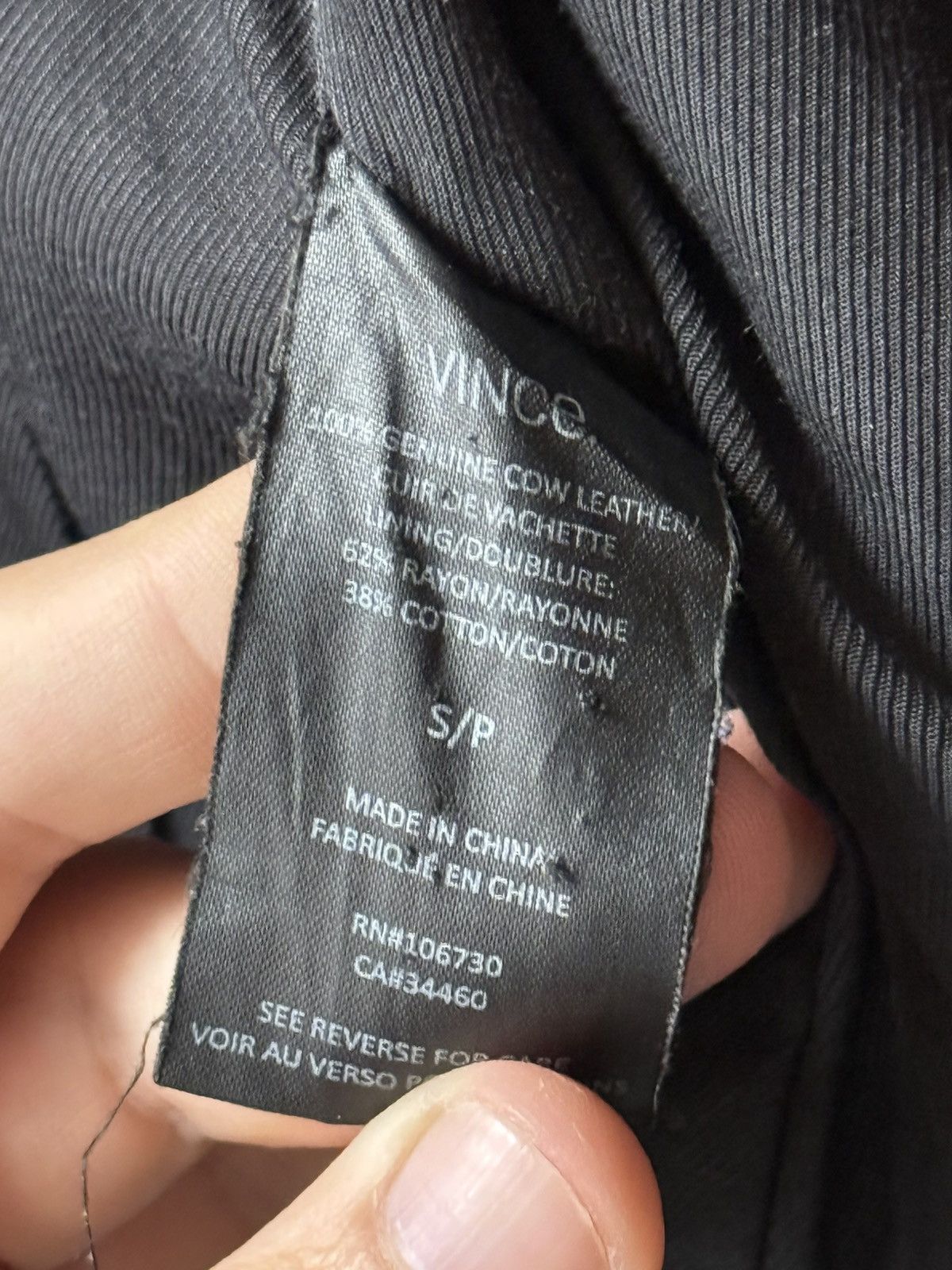 Vince Vince Black Cow Leather Jacket Size US S / EU 44-46 / 1 - 5 Thumbnail