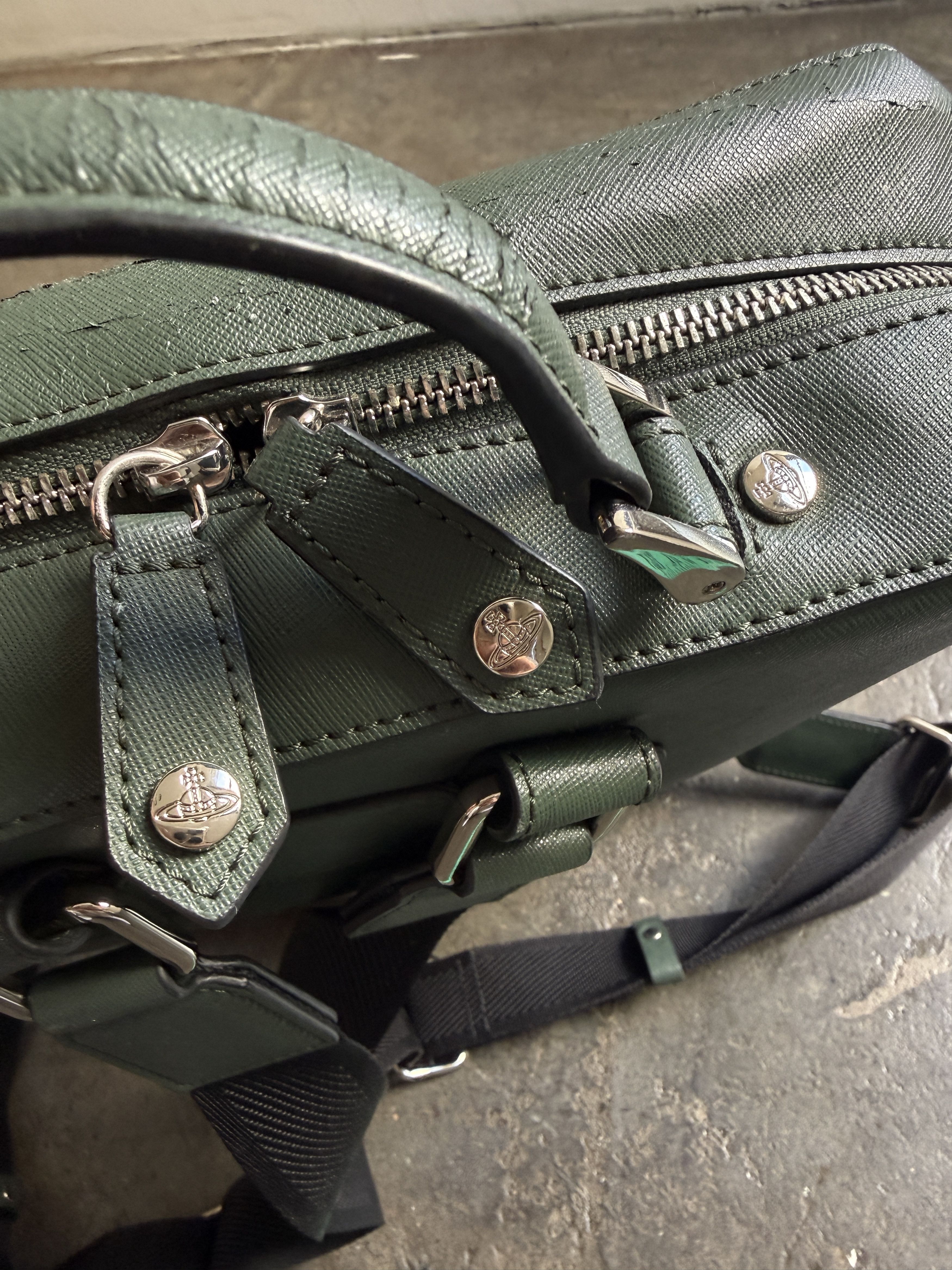 Vivienne Westwood New $900+ Leather Adjustable Backpack w/ Slight Peeling Size ONE SIZE - 4 Thumbnail