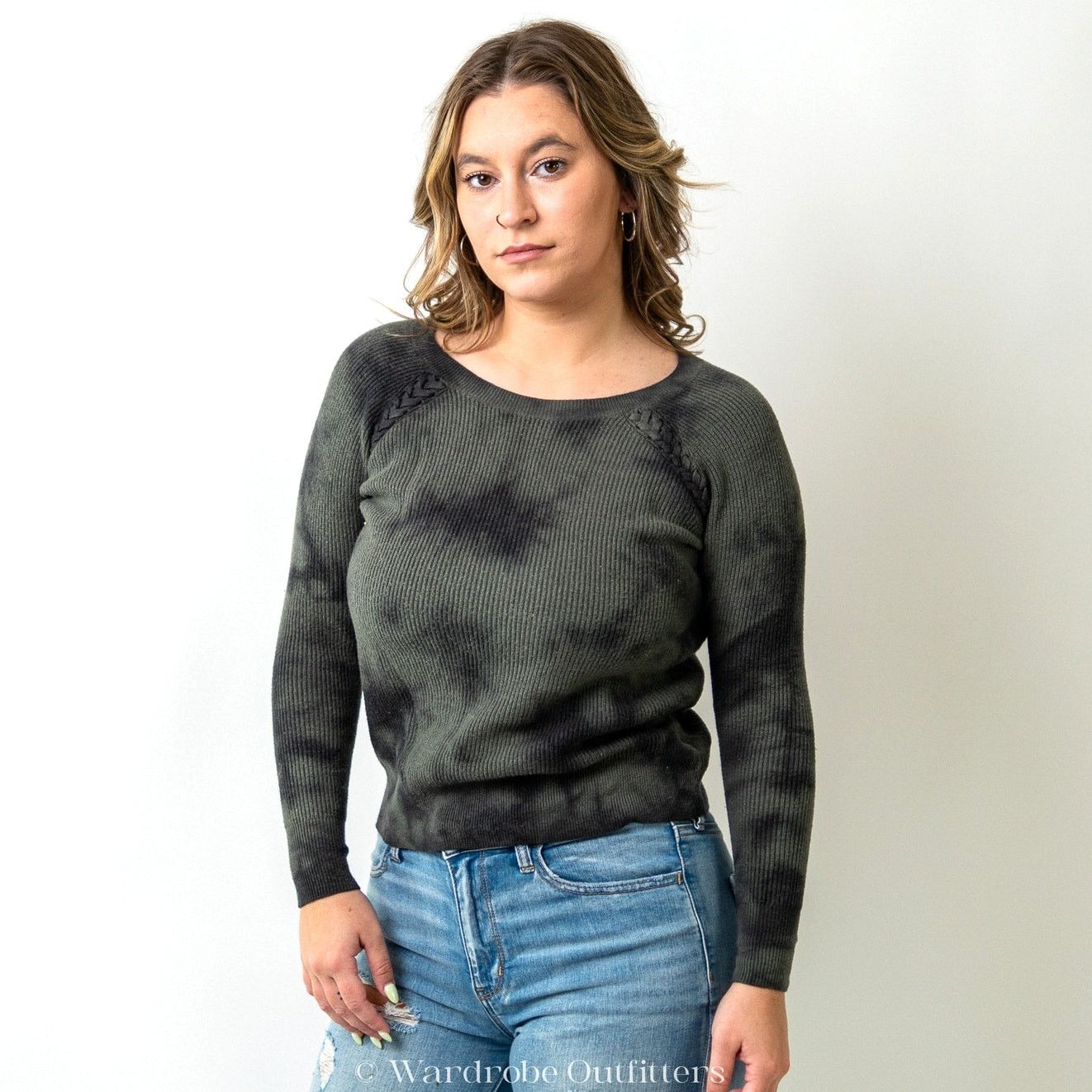American Eagle Outfitters AEO Ribbed Tie Dye Long Sleeve Sweater Size S / US 4 / IT 40 - 1 Thumbnail