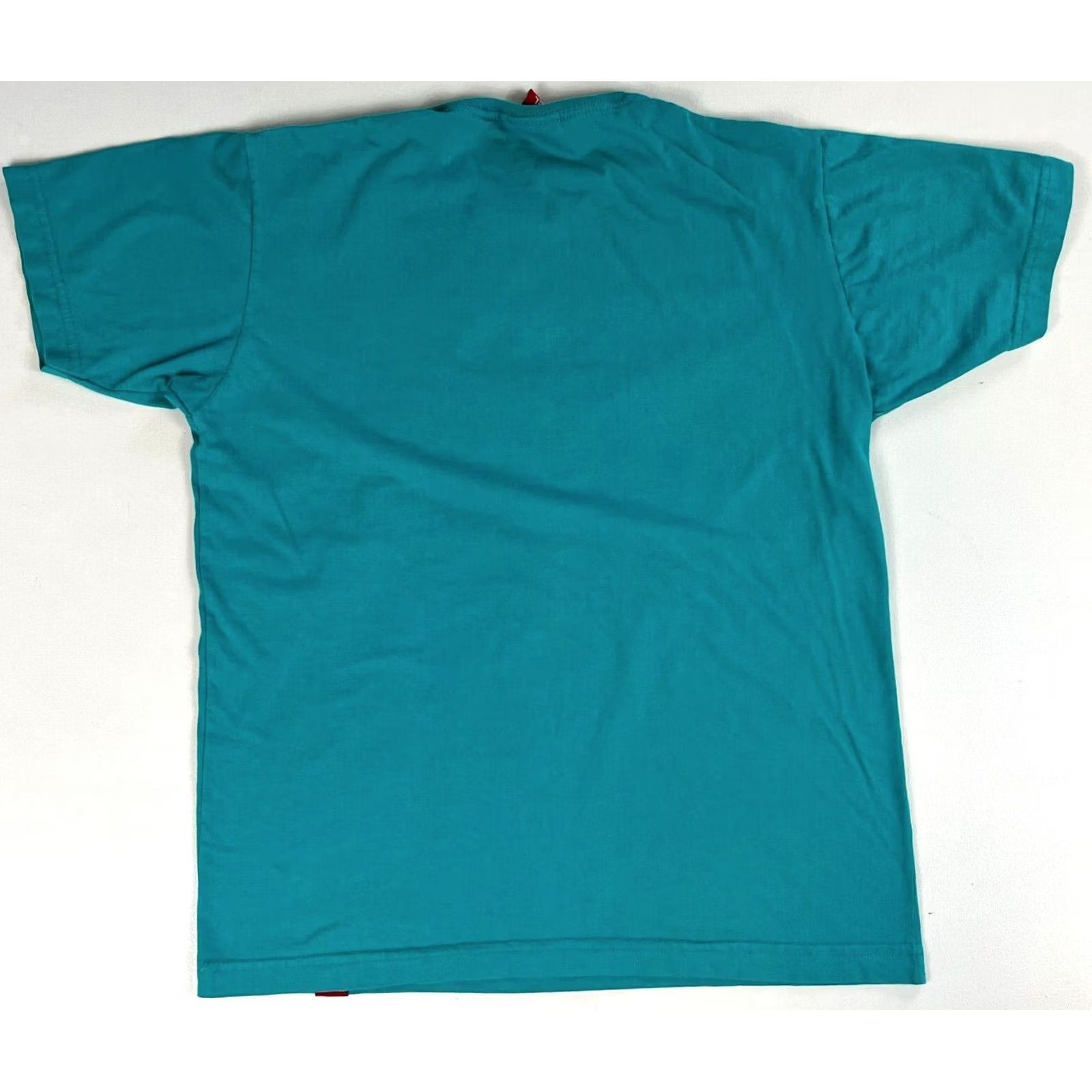 Vintage Eikeel T-Shirt M Unisex Adults Crew Neck Short Sleeve Teal Graphic Print Casual Shirt Size US M / EU 48-50 / 2 - 2 Thumbnail