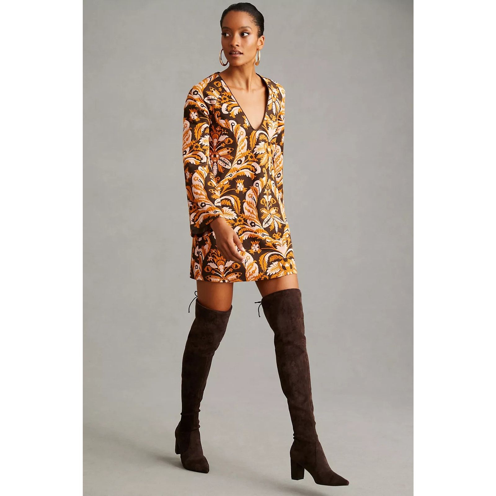 Anthropologie NWT Anthropologie Maeve Bell-Sleeve Mini Dress $160 SMALL Size S / US 4 / IT 40 - 4 Thumbnail