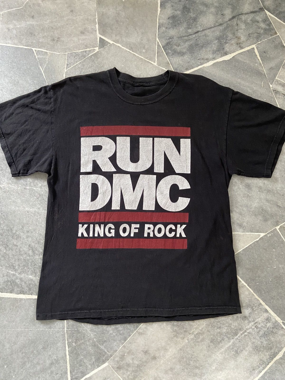 RUN DMC × Rap Tees × Vintage Vintage RUN DMC King Of Rock T-Shirt Size US L / EU 52-54 / 3 - 10 Thumbnail