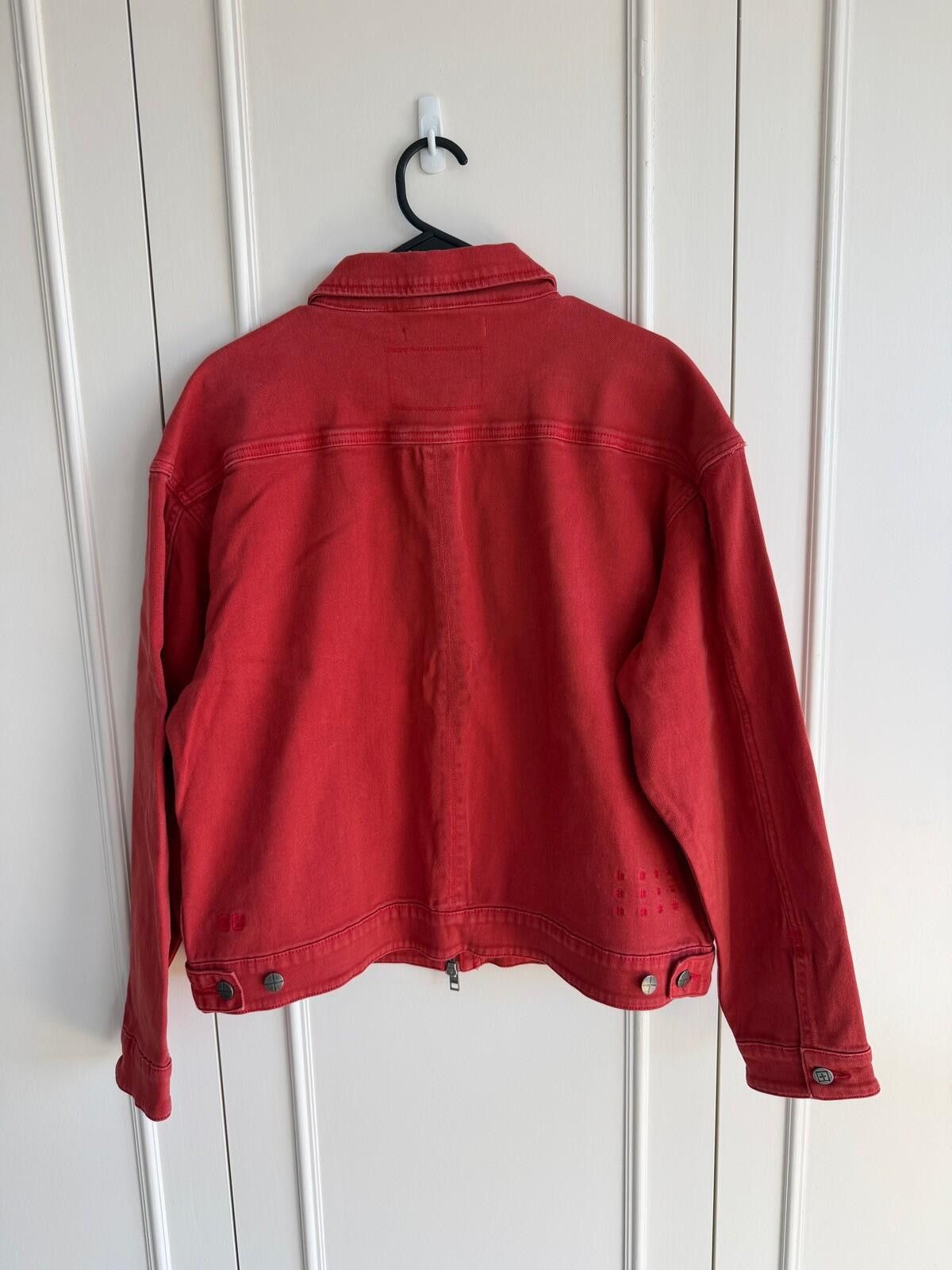 Ksubi new Ksubi womens oversized denim Jacket top small s 8 red Size S / US 4 / IT 40 - 6 Thumbnail
