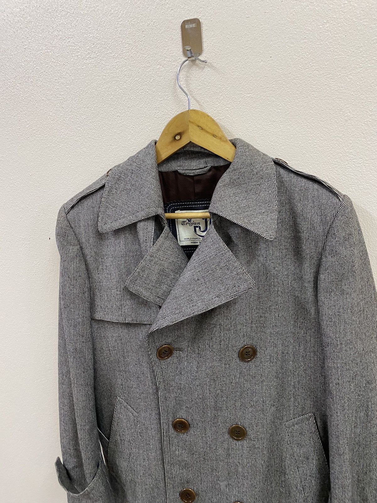 Japanese Brand Trojan Wool Coat Long Jacket Size US L / EU 52-54 / 3 - 3 Thumbnail