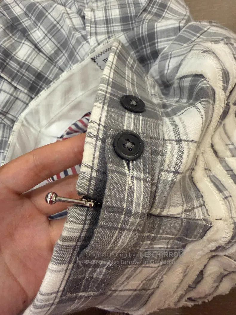 Thom Browne Thom Browne Gray and White Plaid Pleated Skirt Size 24" / US 00 / IT 34 - 8 Thumbnail