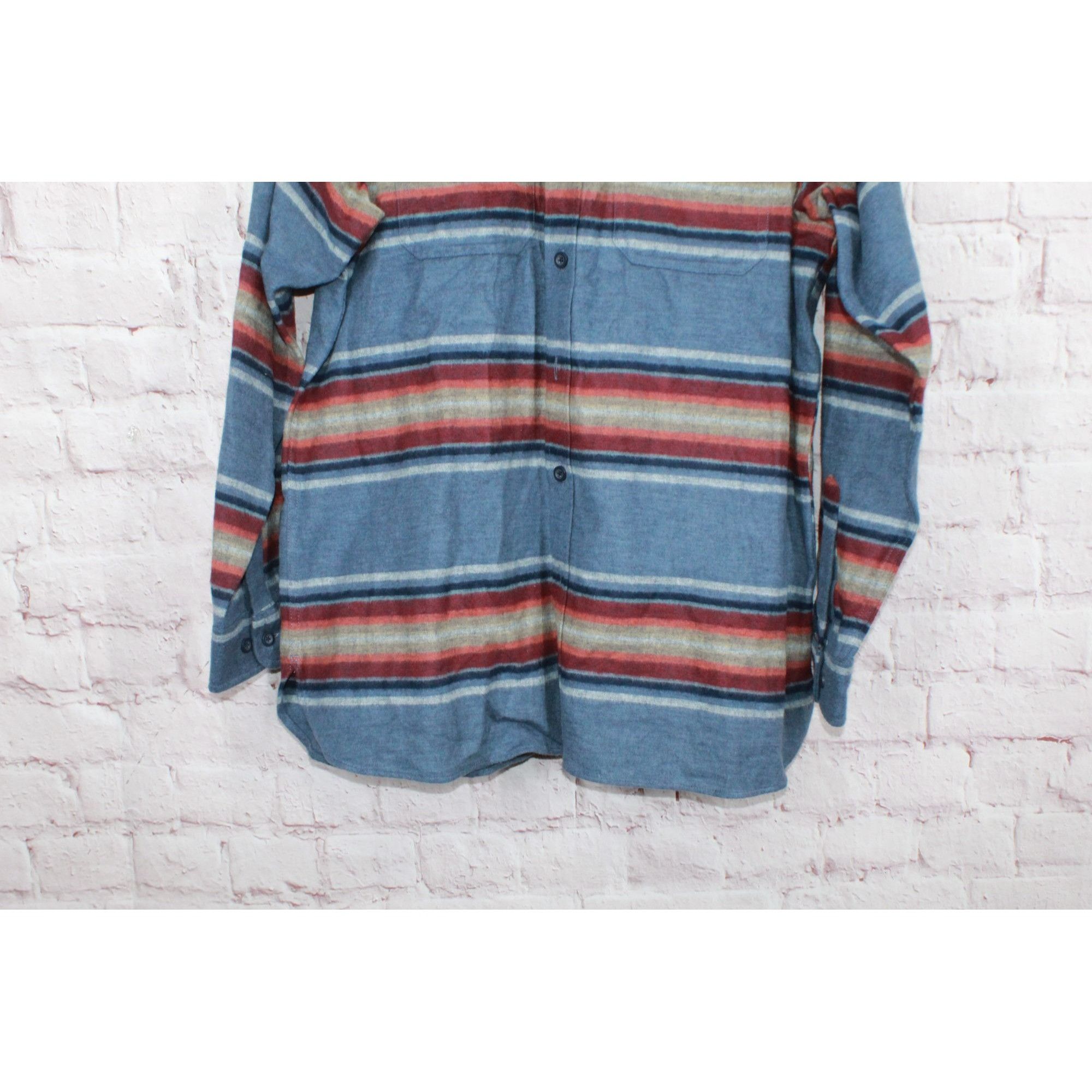 L.L. Bean LL Bean Men's Chamois Shirt Traditional Fit Stripe Rangeley Size US L / EU 52-54 / 3 - 3 Thumbnail