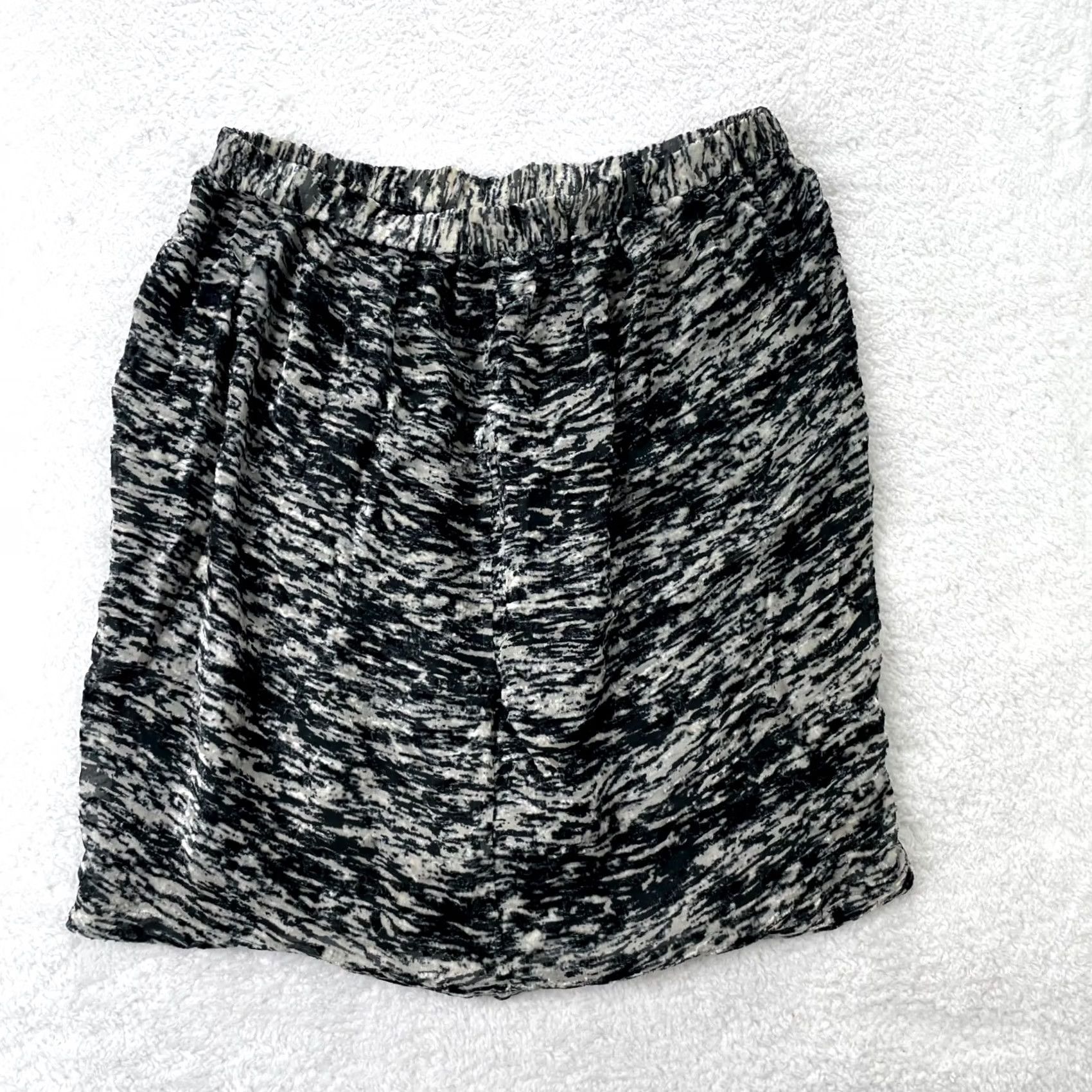 Isabel Marant Isabel Marant Skirt Womens 38 Gray Velvet Eitan Print Chiffon Elastic Waist Short Skirt 38 Womens Gray Velvet Athletic Style 90s? Size 26" / US 2 / IT 38 - 4 Thumbnail