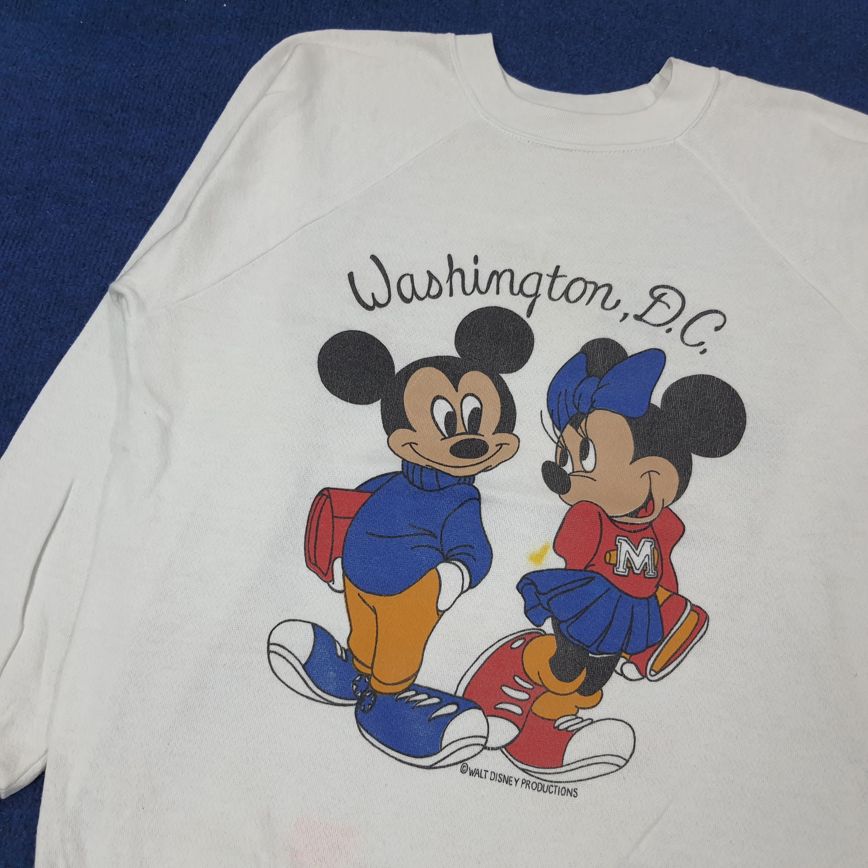 Disney Vintage Disney Mickey Mouse Mirror Print Sweatshirt C243N3 Size US M / EU 48-50 / 2 - 2 Thumbnail