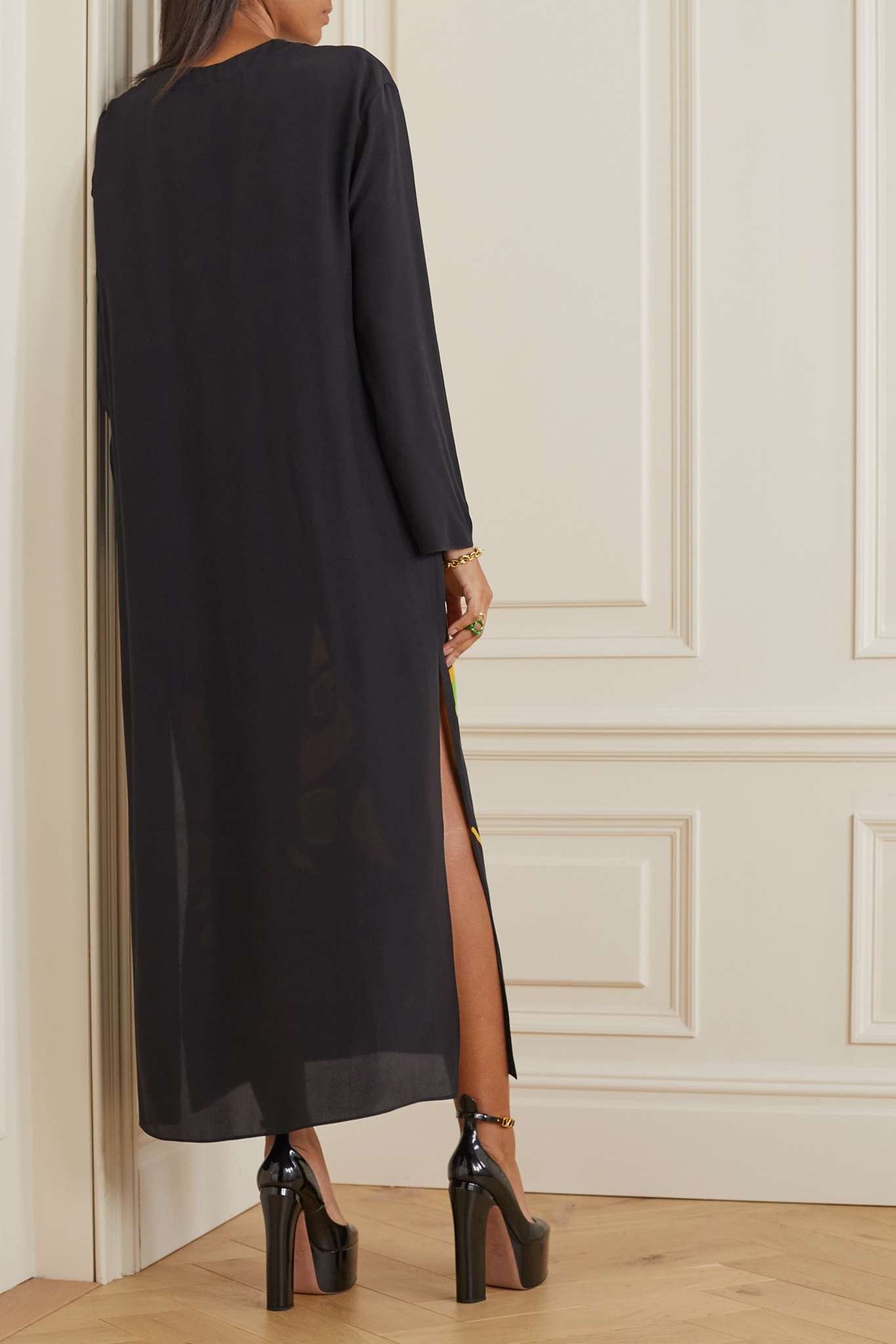 Valentino o1y0326 Maxi Dress in Multicolor Size M / US 6-8 / IT 42-44 - 3 Thumbnail
