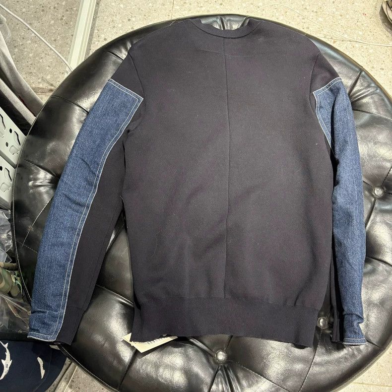 Givenchy Givenchy GI02480 black sleeve denim patched crew neck Size US XS / EU 42 / 0 - 2 Thumbnail