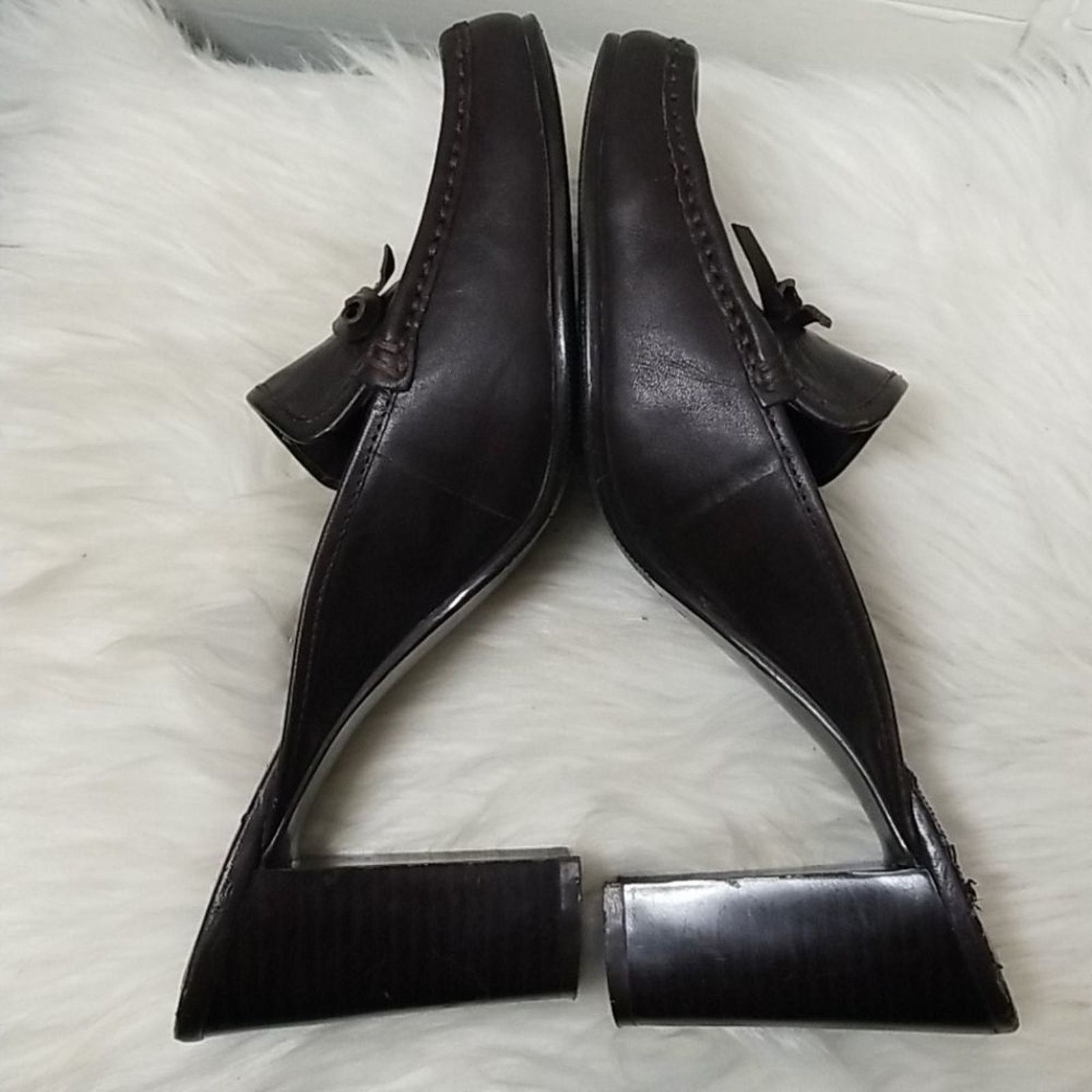 Tommy Hilfiger Vintage 90's Tommy Hilfiger Brown Heel Mules Size US 8 / IT 38 - 7 Thumbnail