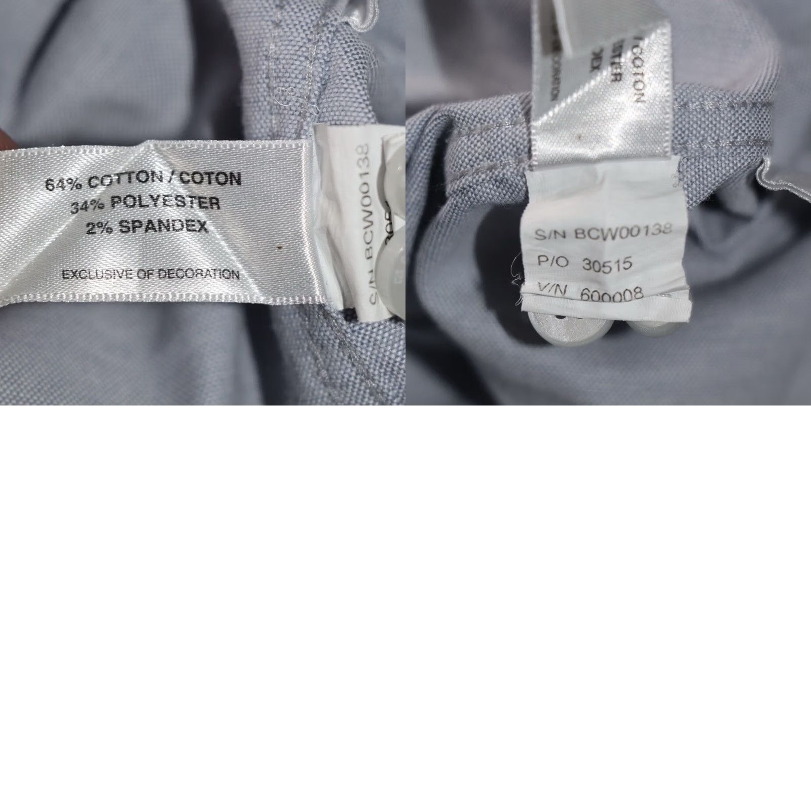 Cutter & Buck Cutter & Buck Shirt 5XB Oxford Blue Mens Easy Care Button Down Pre Loved Size US XXL / EU 58 / 5 - 8 Thumbnail