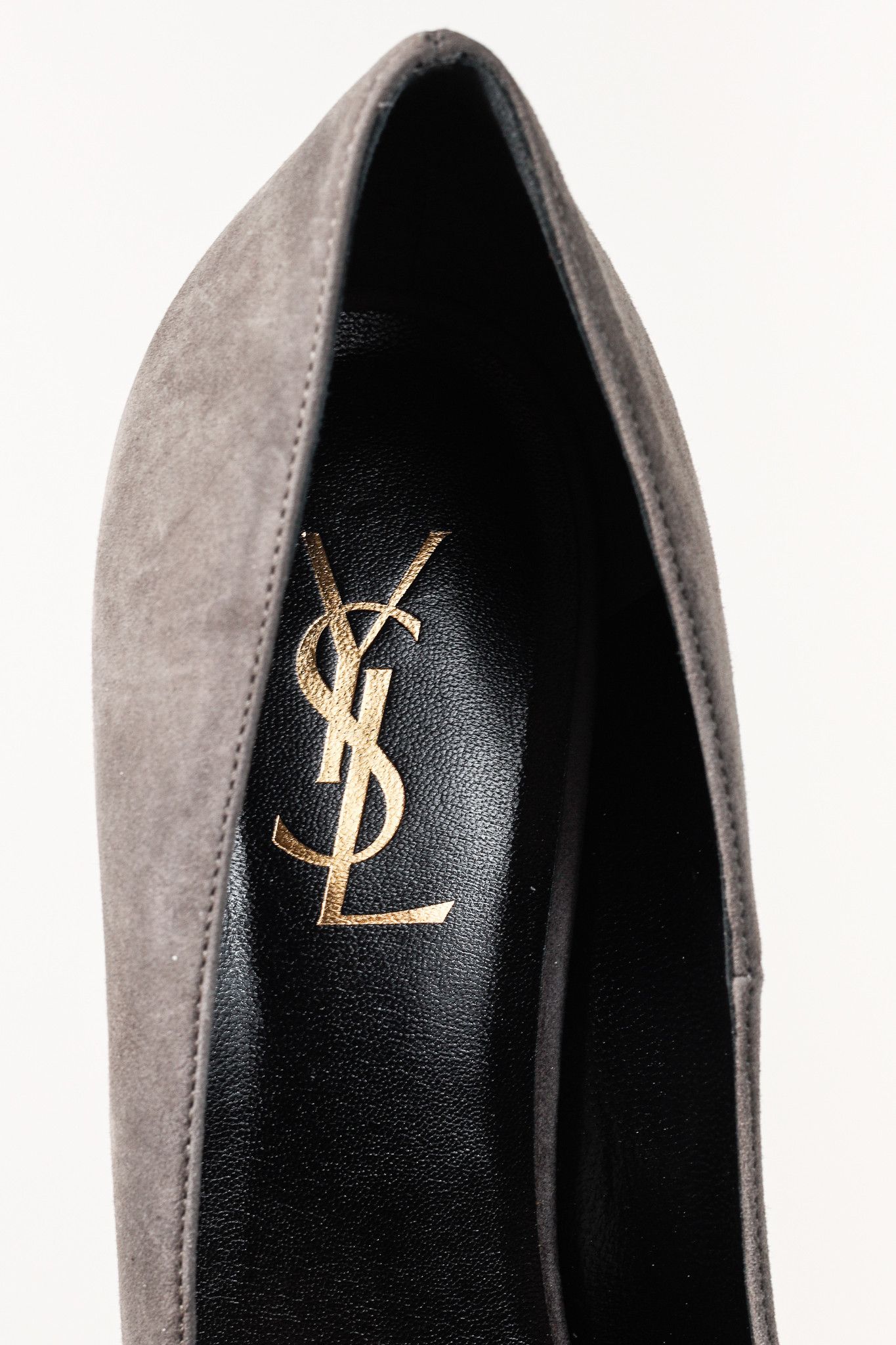 Saint Laurent Paris Saint Laurent Tribute Earth Grey Suede Platform Pumps Size US 8.5 / IT 38.5 - 10 Thumbnail