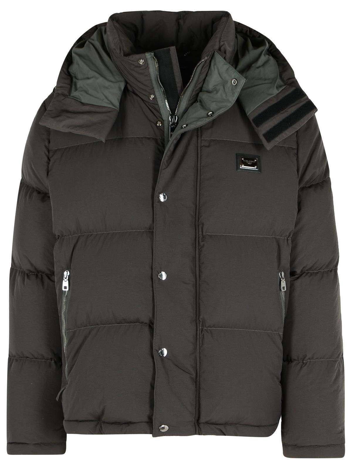 Dolce & Gabbana DOLCE & GABBANA Grey Polyamide Down Jacket Size US M / EU 48-50 / 2 - 1 Thumbnail