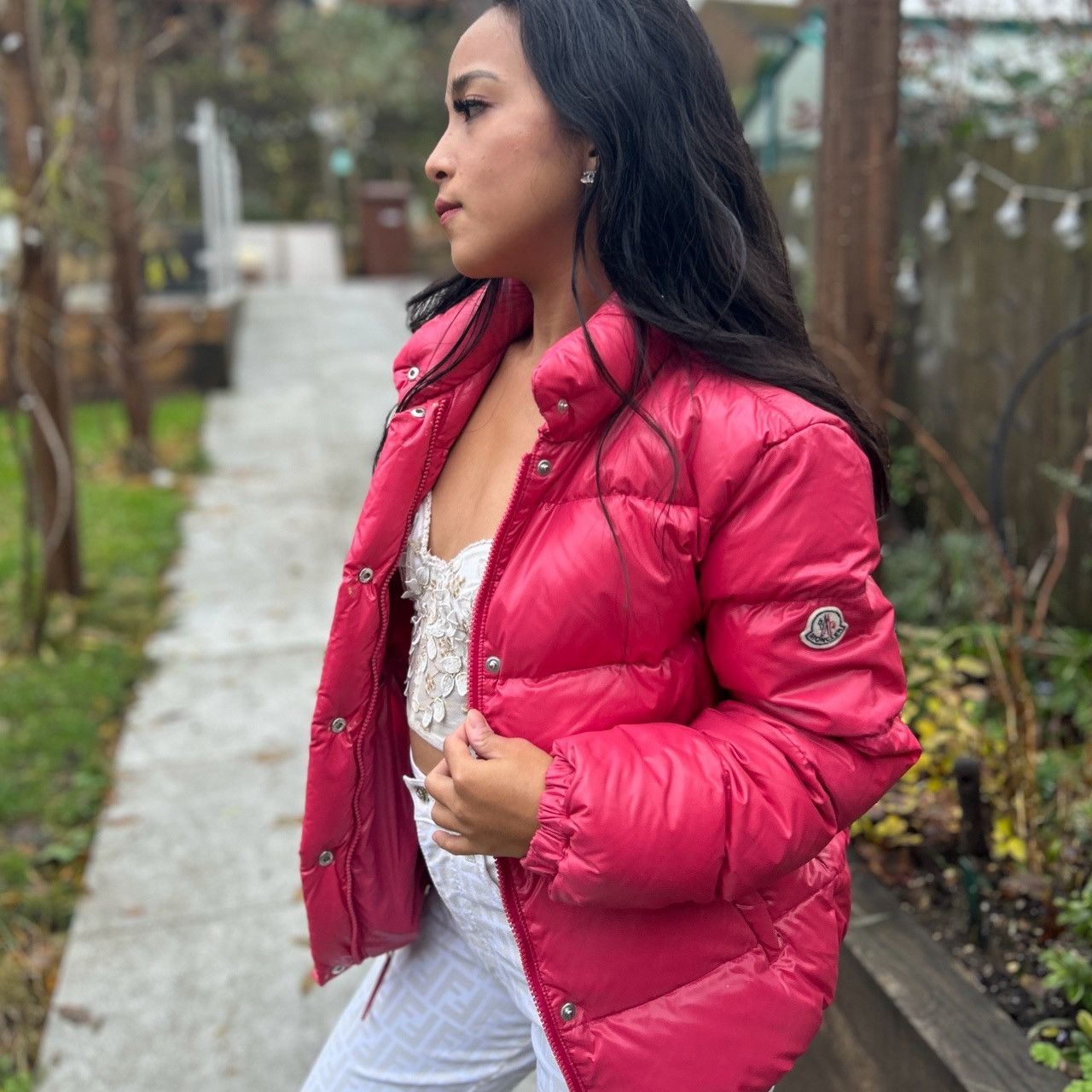 image of Pink Moncler Puffer Jacket (00), Women's (Size 2XS)