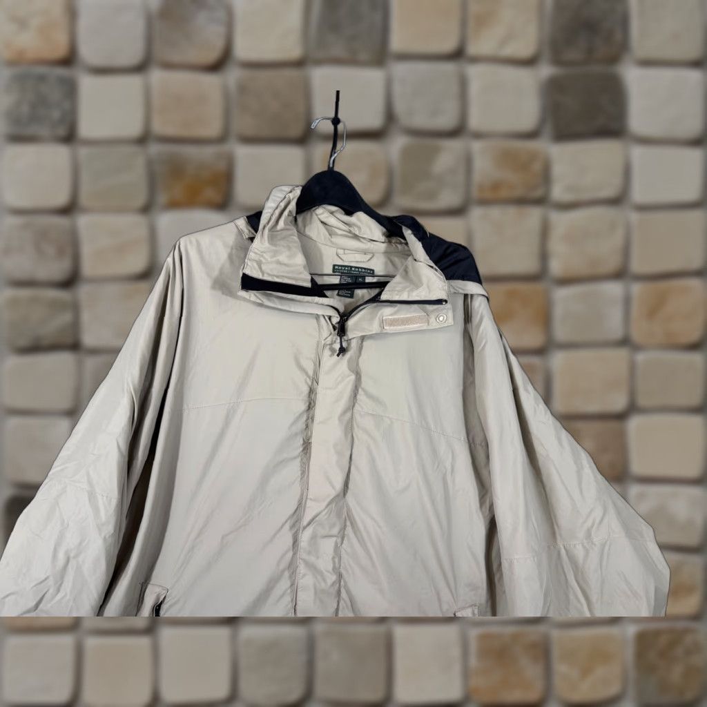 Royal Robbins Royal Robbins Hooded Jacket Mens XL Beige Full Zip Lined Outdoor Travel Utility Windbreaker Jacket Size US XL / EU 56 / 4 - 1 Thumbnail