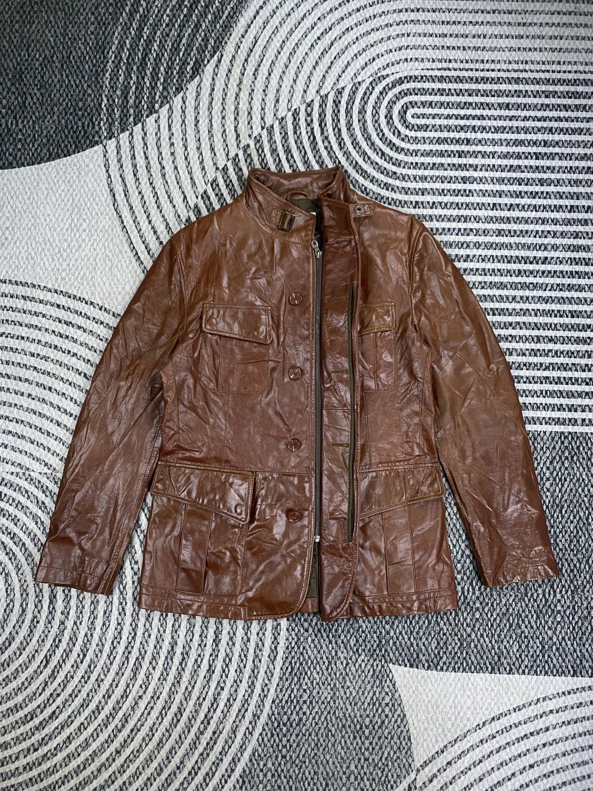 Dezert Vintage Dezert Collection Rare Brown Leather Jacket Size US M / EU 48-50 / 2 - 5 Thumbnail