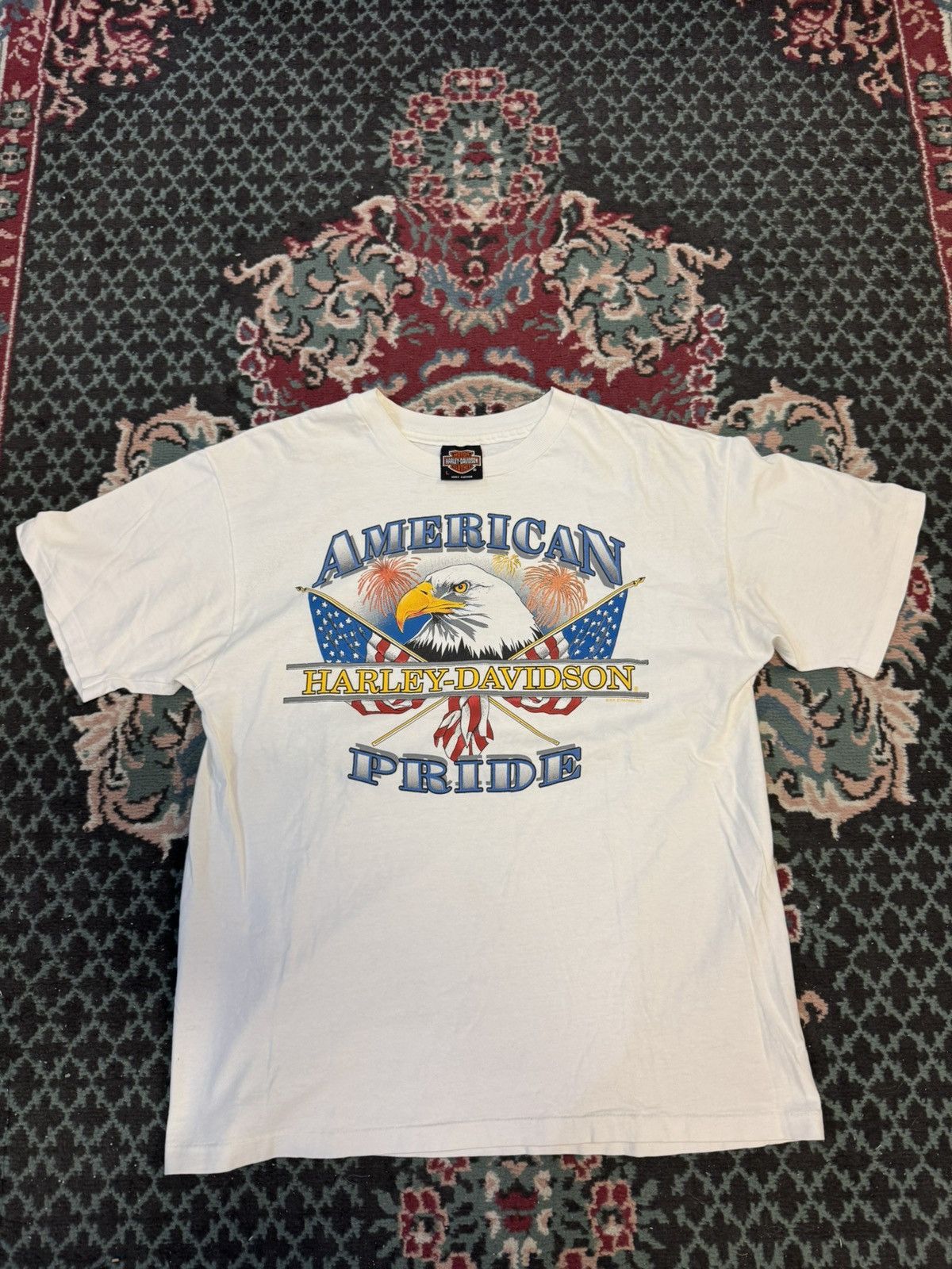 Harley Davidson Vintage 80s 90s Harley Davidson American Pride Los Angeles Size US L / EU 52-54 / 3 - 1 Thumbnail