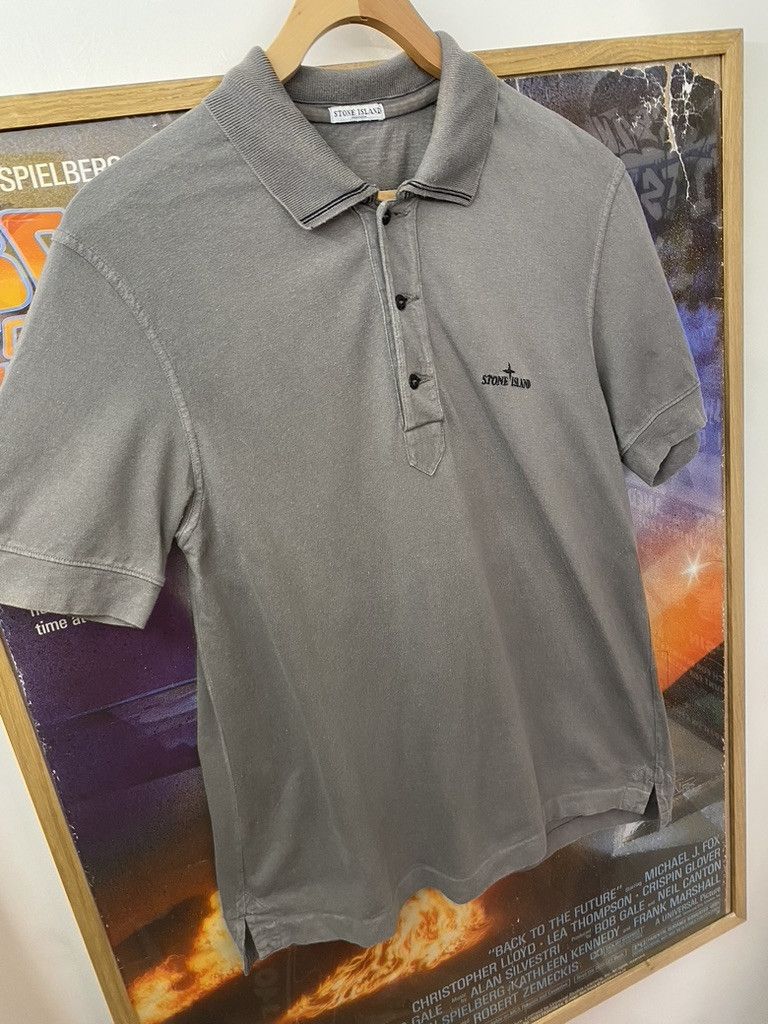 Stone Island SS2007 Vintage Stone Island Corner Spellout Polo Shirt Size US M / EU 48-50 / 2 - 4 Thumbnail
