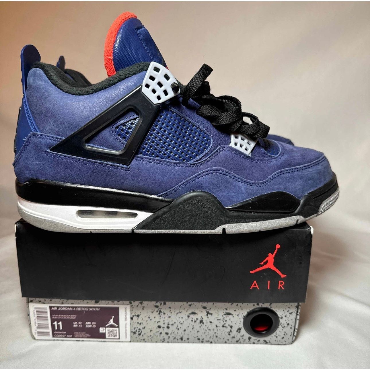 Size 11 - Air Jordan 4 Retro Winter Loyal Blue Men's Shoes