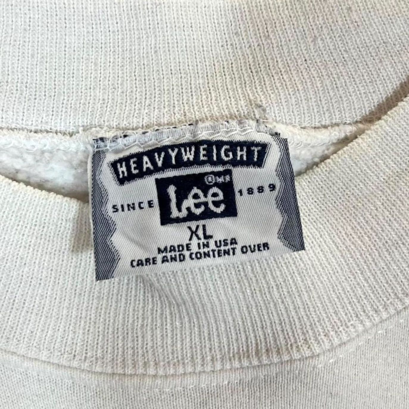 Lee VINTAGE Lee Michigan Souvenir Spellout Graphic White Crewneck Sweatshirt XL Mens Size US XL / EU 56 / 4 - 2 Thumbnail
