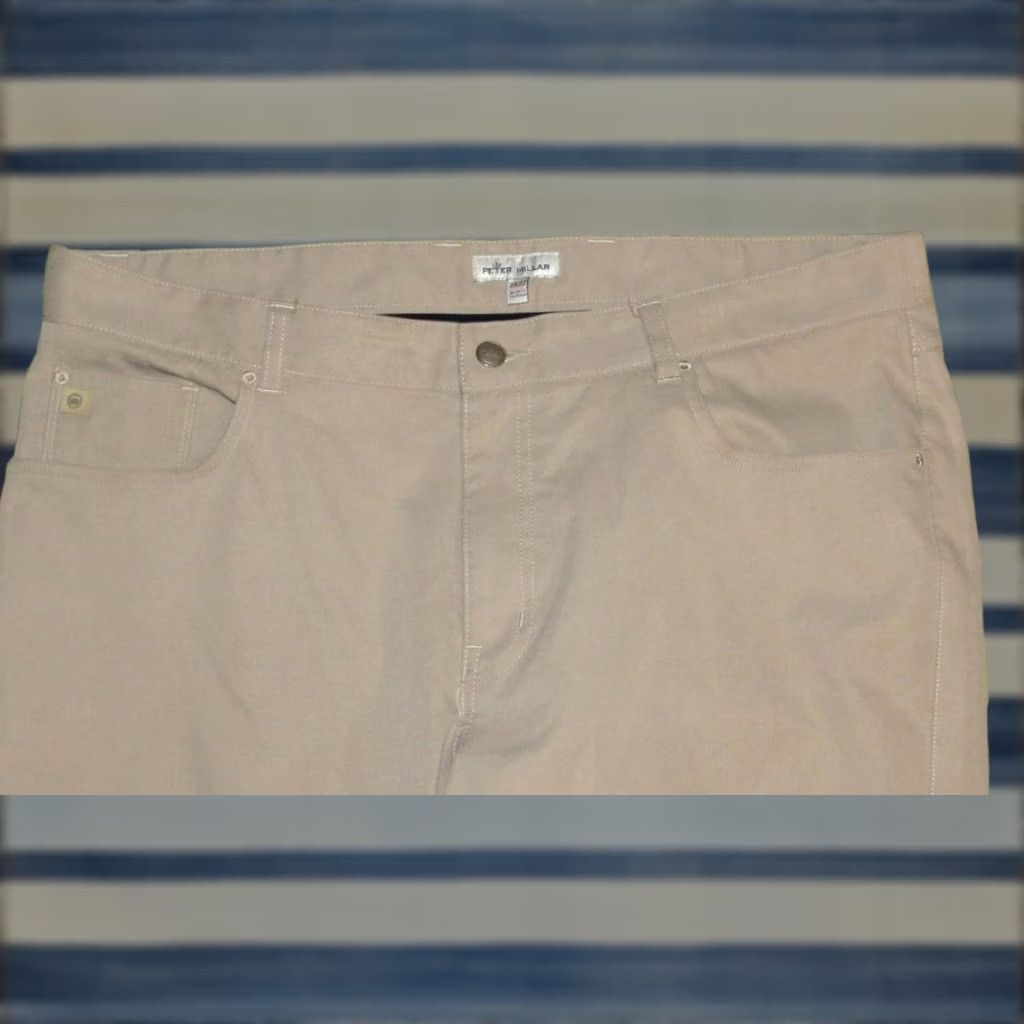 Peter Millar PETER MILLAR EB66 Chino Pants Khaki 38 x 28 Mens Size US 38 / EU 54 - 1 Thumbnail